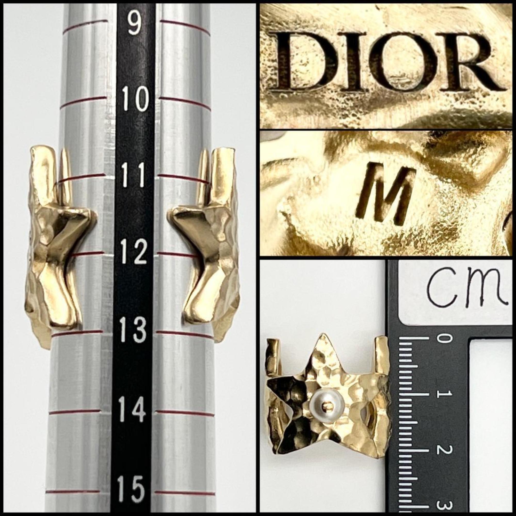 Christian Dior Gold Metal Band Ring (Pre-Owned)