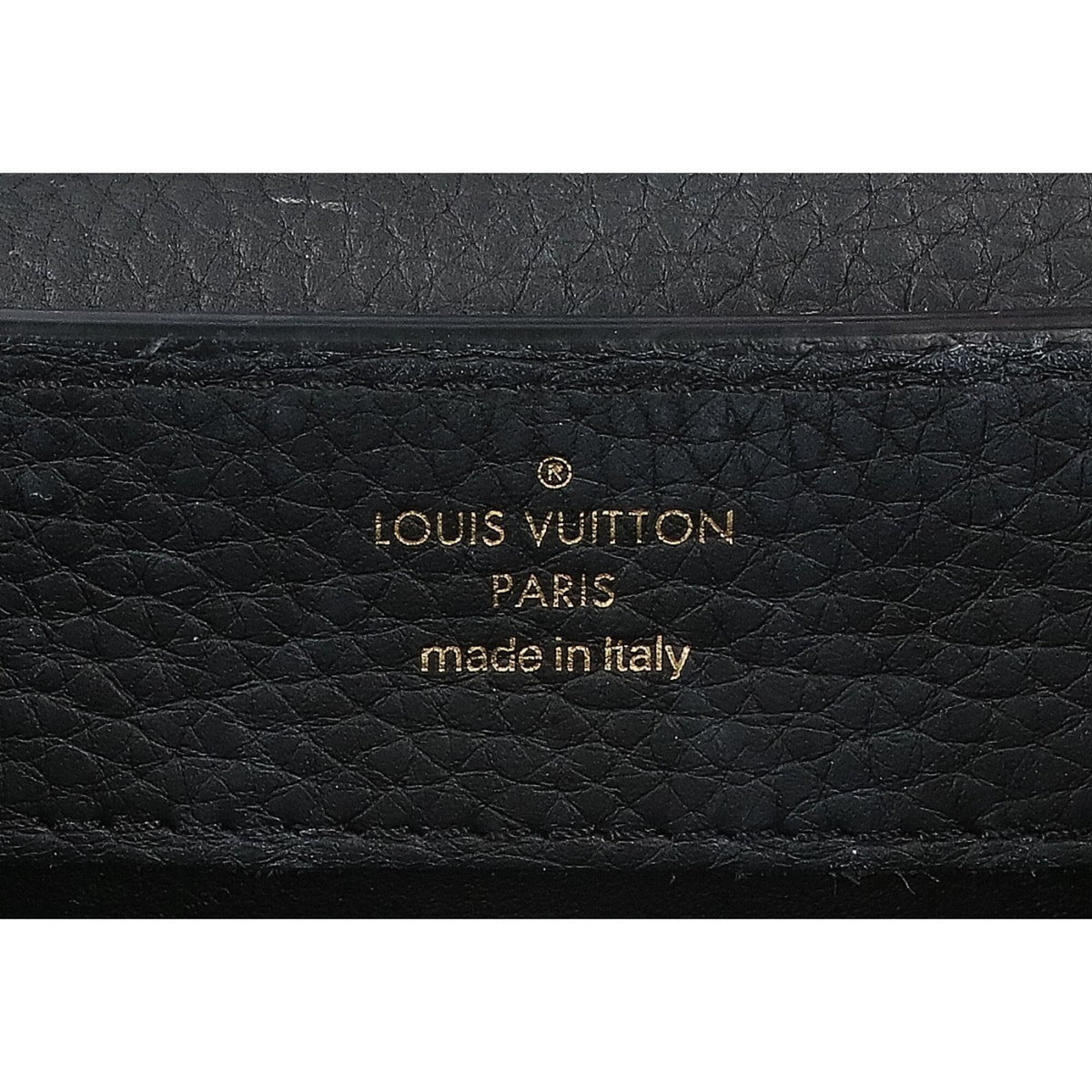 Louis Vuitton Black Leather Handbag Shoulder Bag (Pre-Owned)