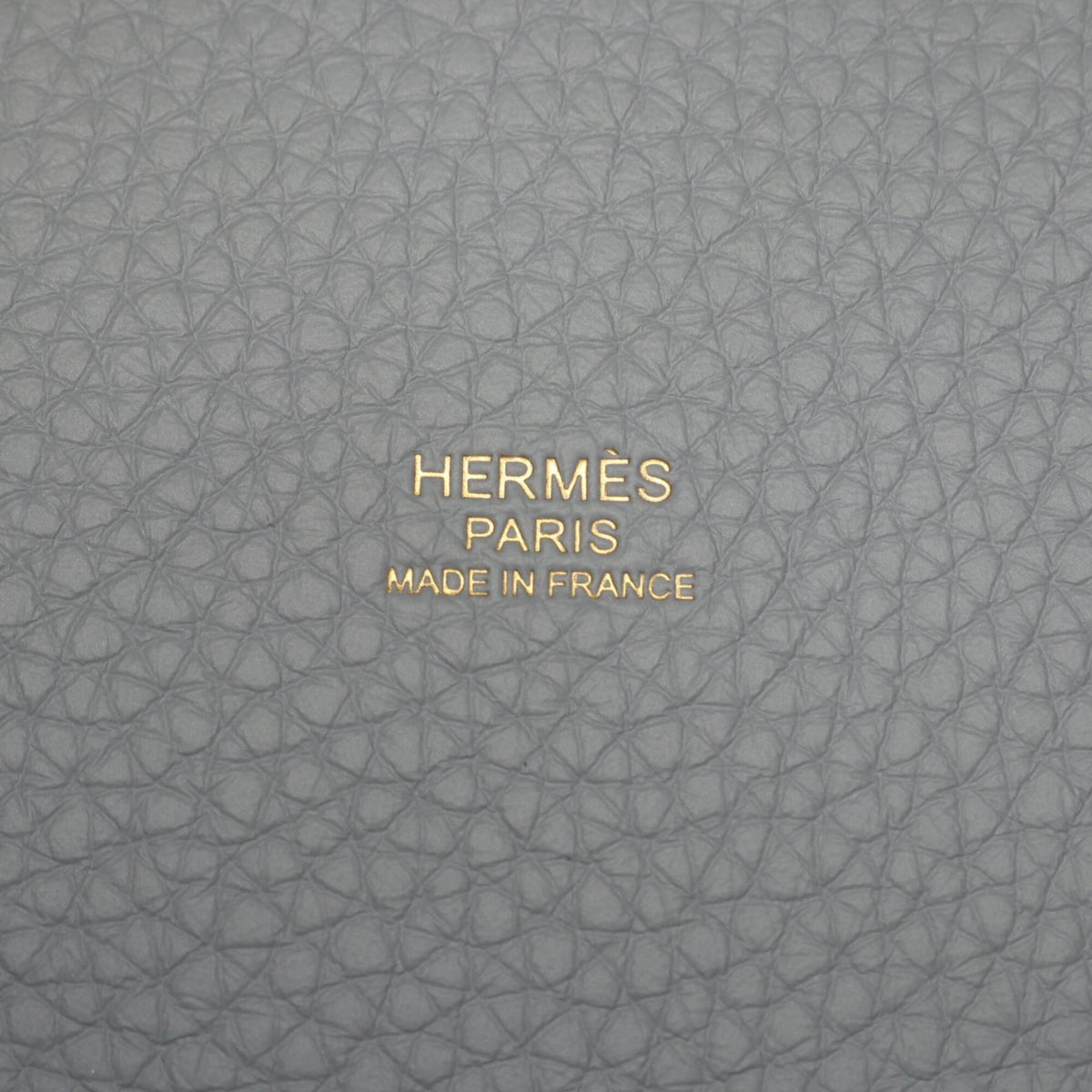 Hermes Gray Taurillon Clemence Leather Leather Handbag (Pre-Owned)