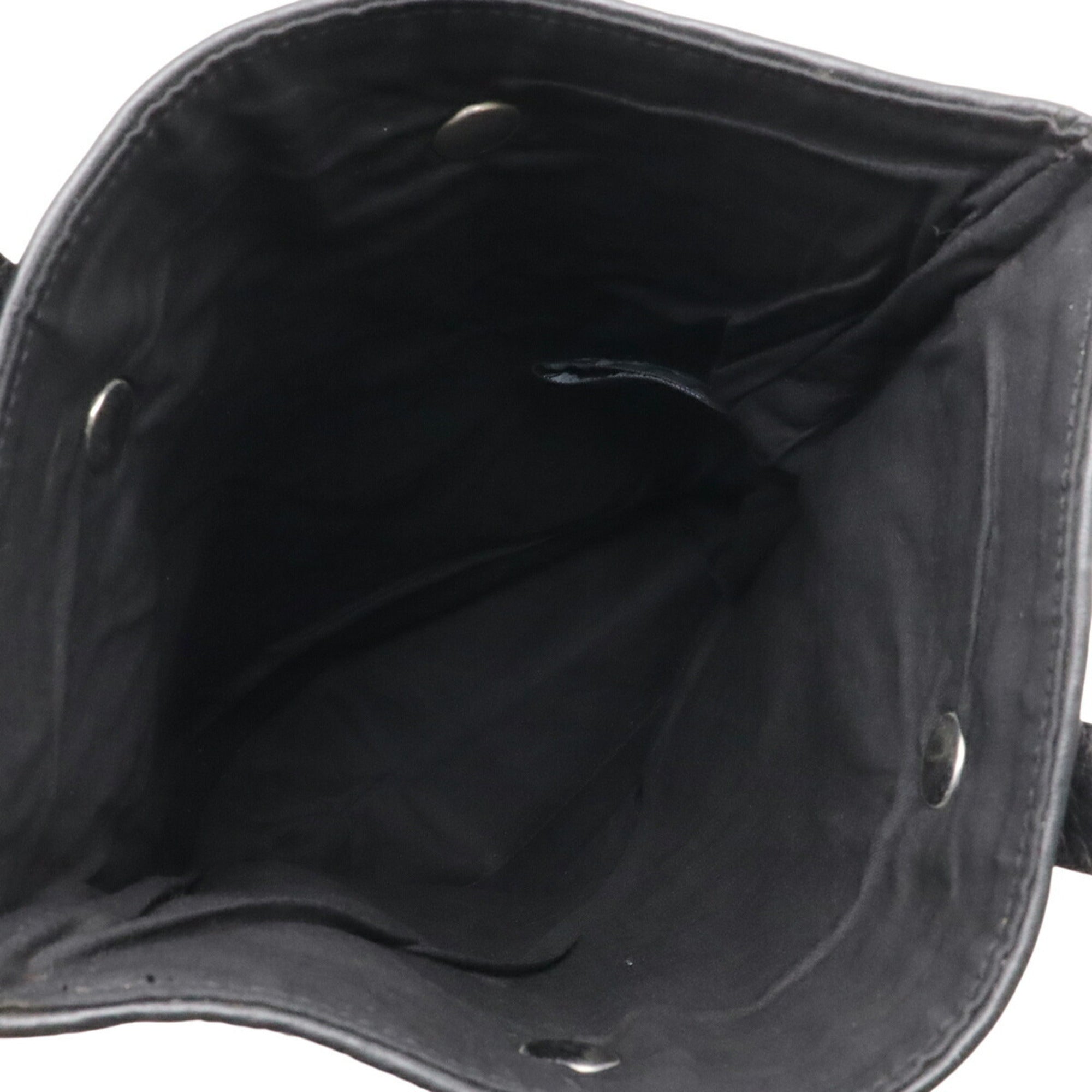Hermes Black Polyester Leather Handbag Tote Bag (Pre-Owned)