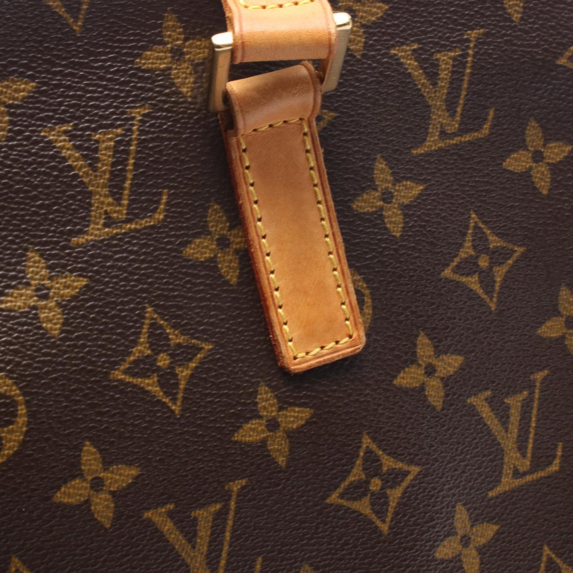 Louis Vuitton Brown Monogram Coated Canvas Leather Handbag Tote Bag (Pre-Owned)