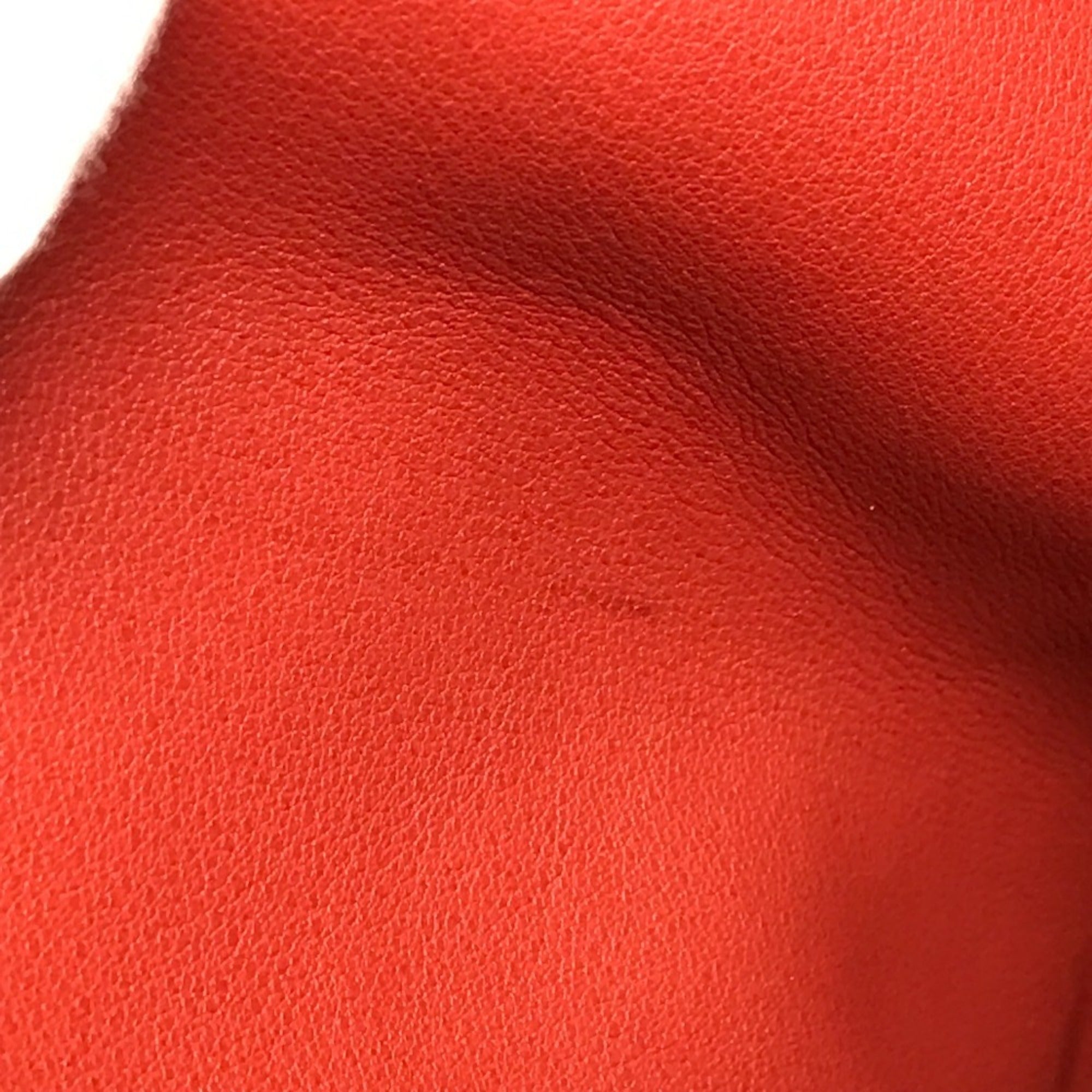 Hermes Navy Red Color Leather Shoulder Bag (Pre-Owned)