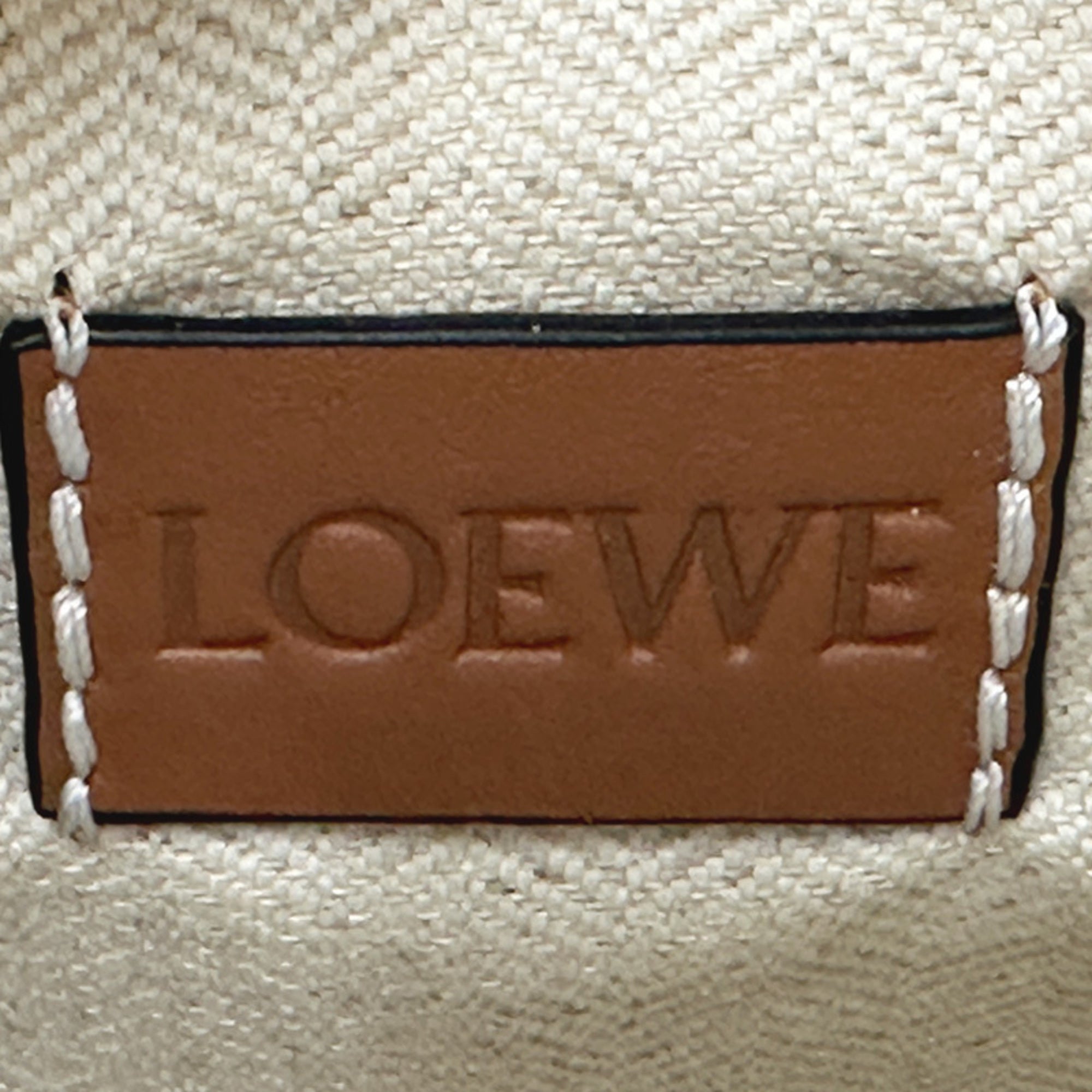 Loewe Beige Brown Raffia Leather Pochette Shoulder Bag (Pre-Owned)