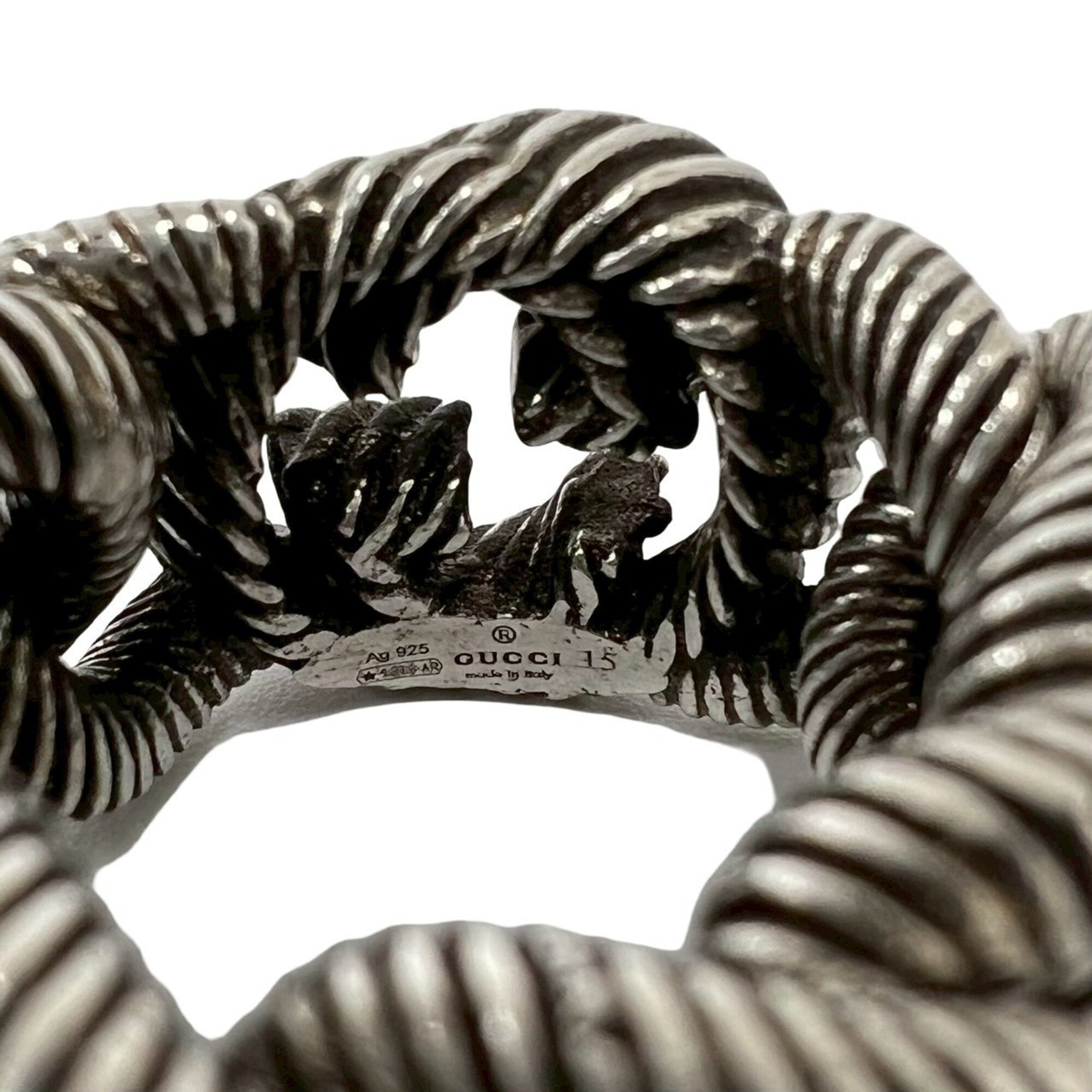 Gucci Silver Silver 925 Band Ring (Pre-Owned)