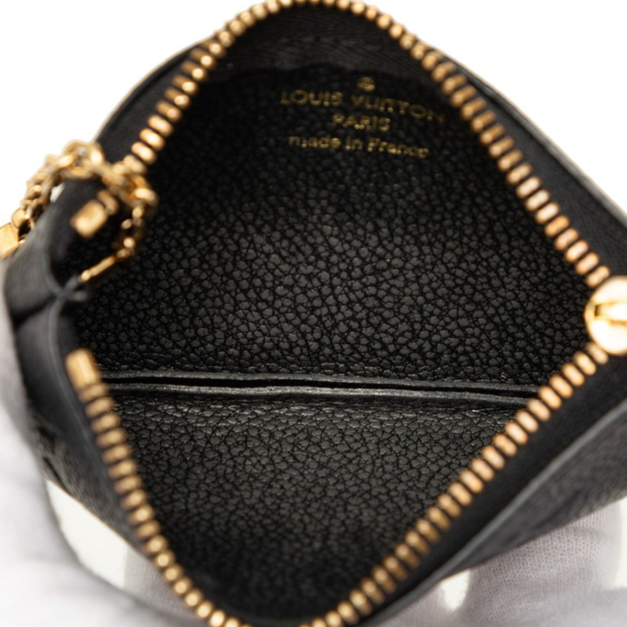 Louis Vuitton Black Noir Leather Coin Purse/Coin Case (Pre-Owned)
