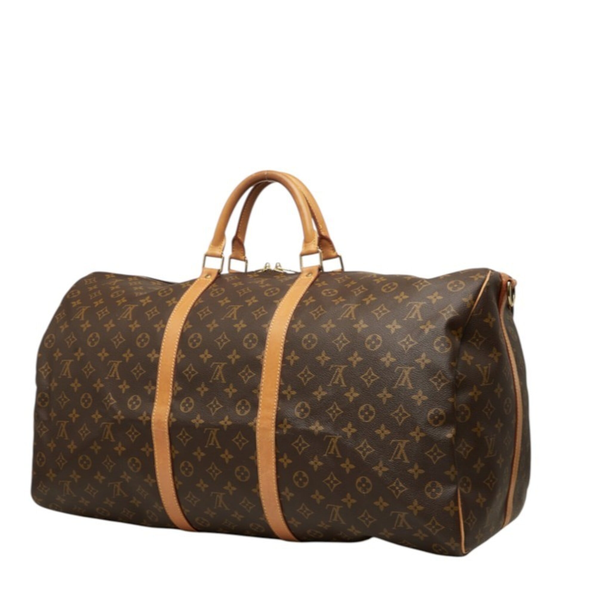 Louis Vuitton Monogram Brown Pvc Leather Boston Bag Shoulder Bag (Pre-Owned)