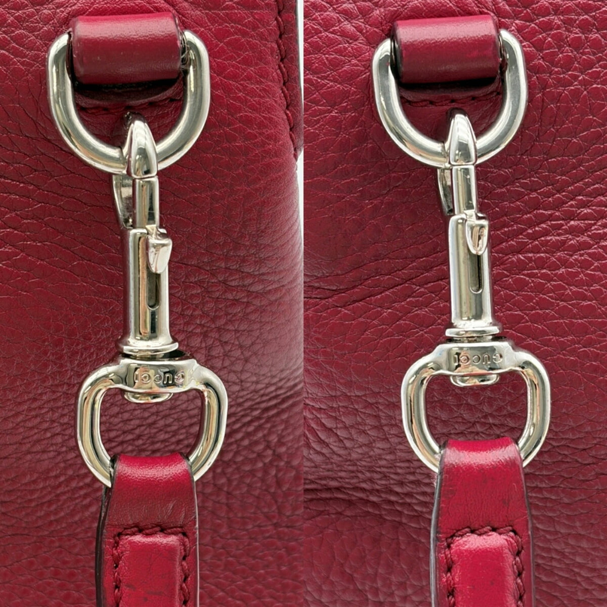 Gucci Bordeaux Leather Shoulder Bag (Pre-Owned)
