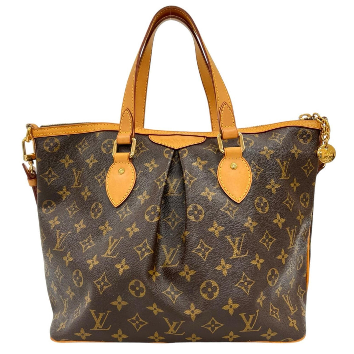 Louis Vuitton Brown Monogram Leather Handbag Shoulder Bag (Pre-Owned)