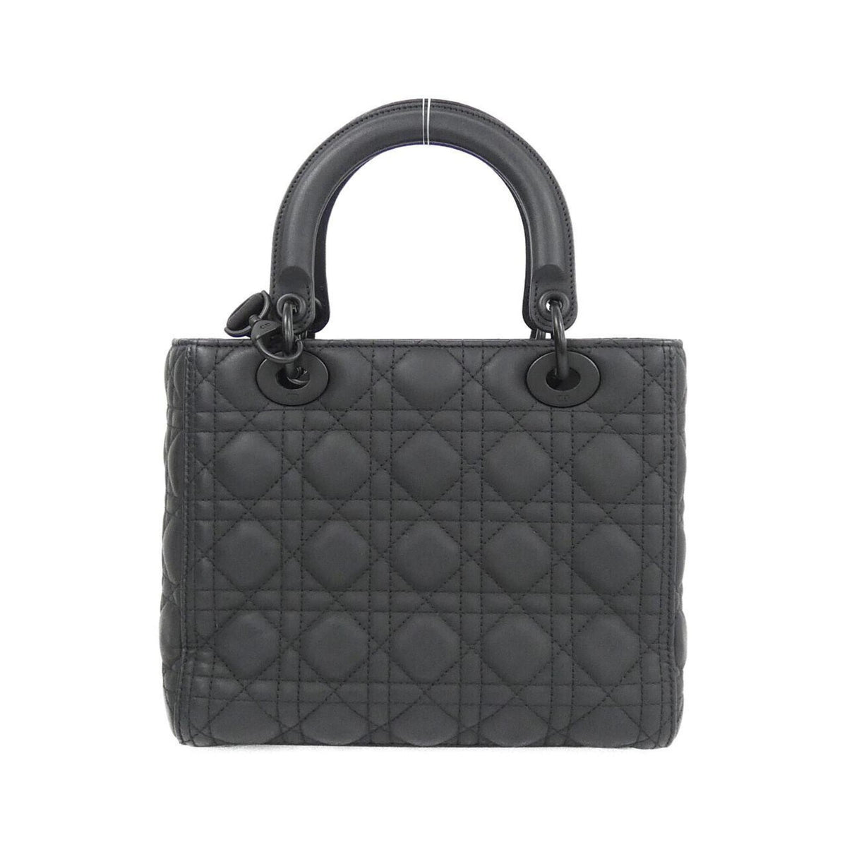 Christian Dior Lady Dior Black Leather Handbag (Pre-Owned)