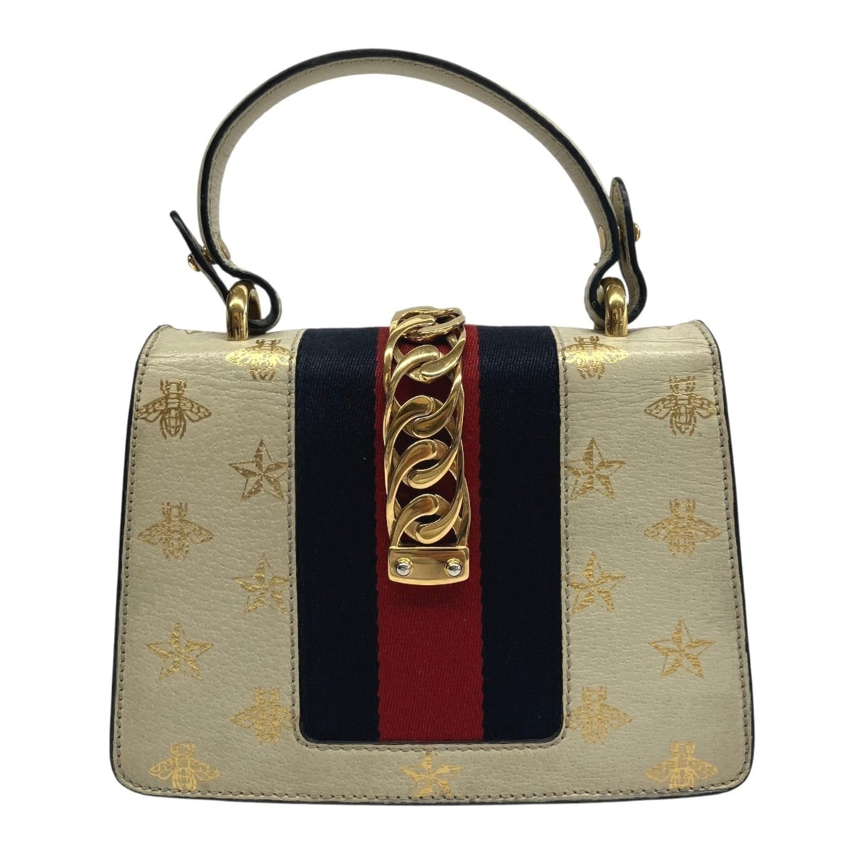 Gucci Ivory Leather Shoulder Bag (Pre-Owned)