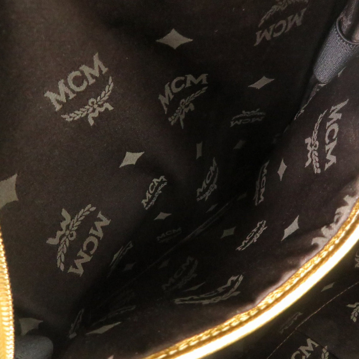 Mcm Gold Leather Backpack (Pre-Owned)
