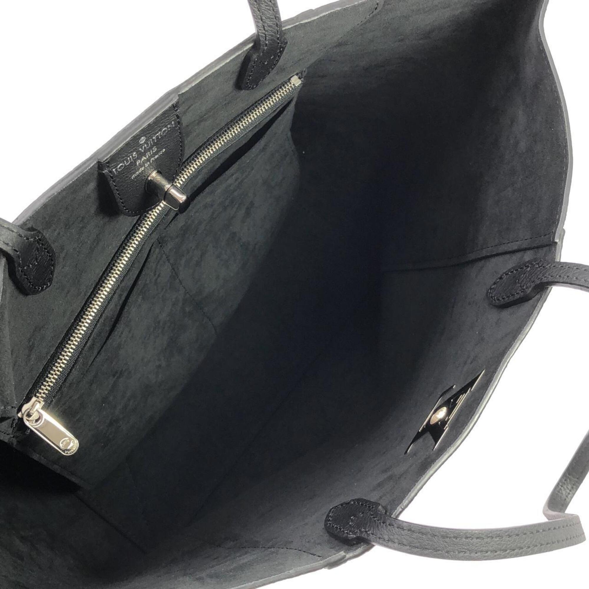 Louis Vuitton Black Leather Handbag (Pre-Owned)