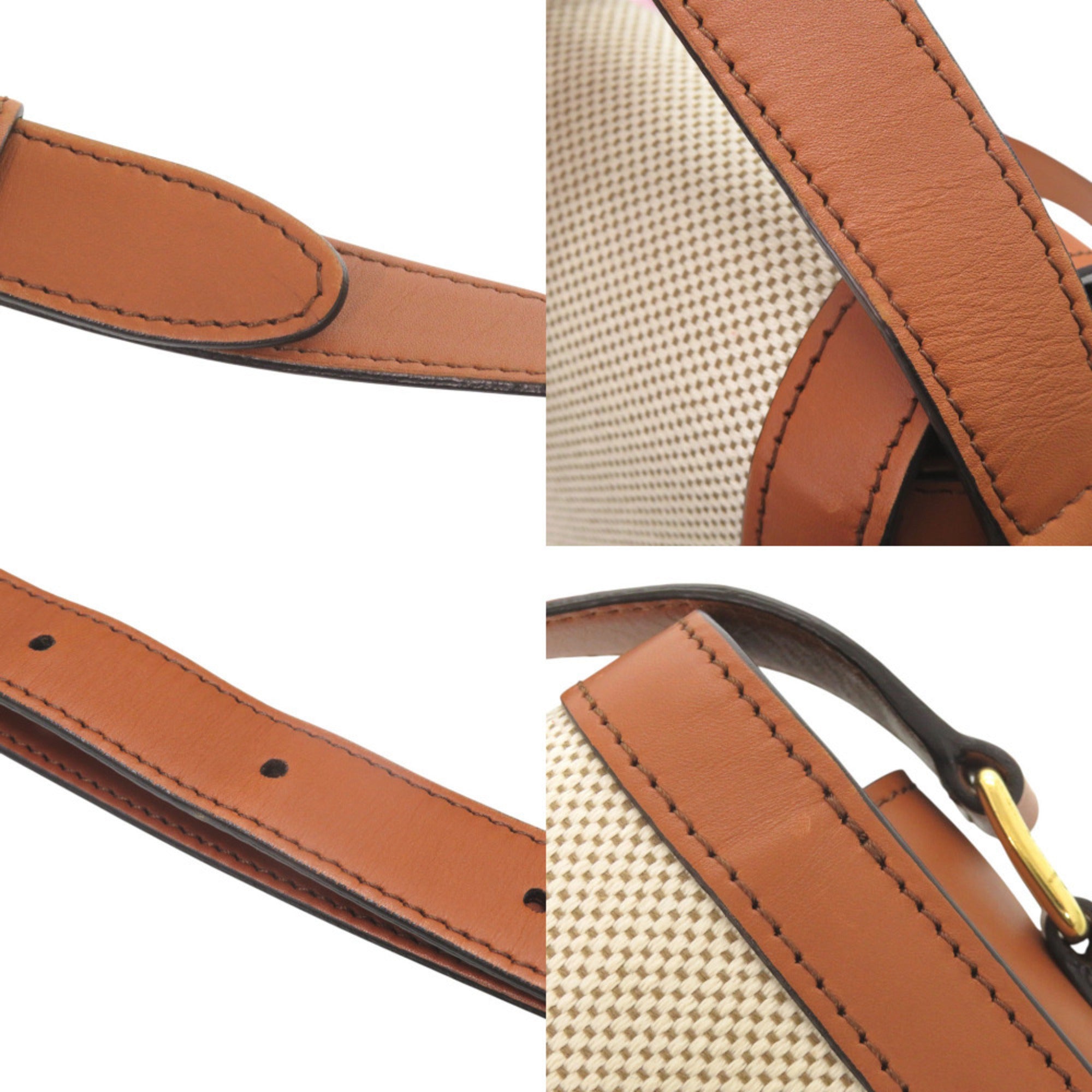 Celine Brown Textile Leather Shoulder Bag (Pre-Owned)