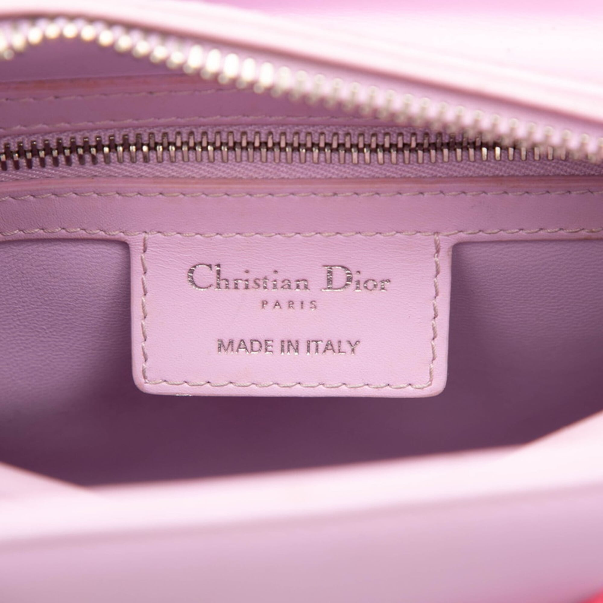 Christian Dior Multi-Color Pink Leather Handbag Shoulder Bag (Pre-Owned)