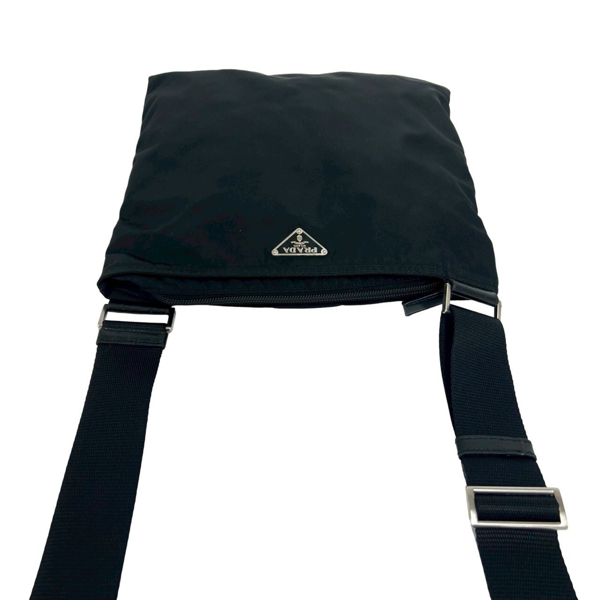 Prada Black Nylon Pochette Shoulder Bag (Pre-Owned)