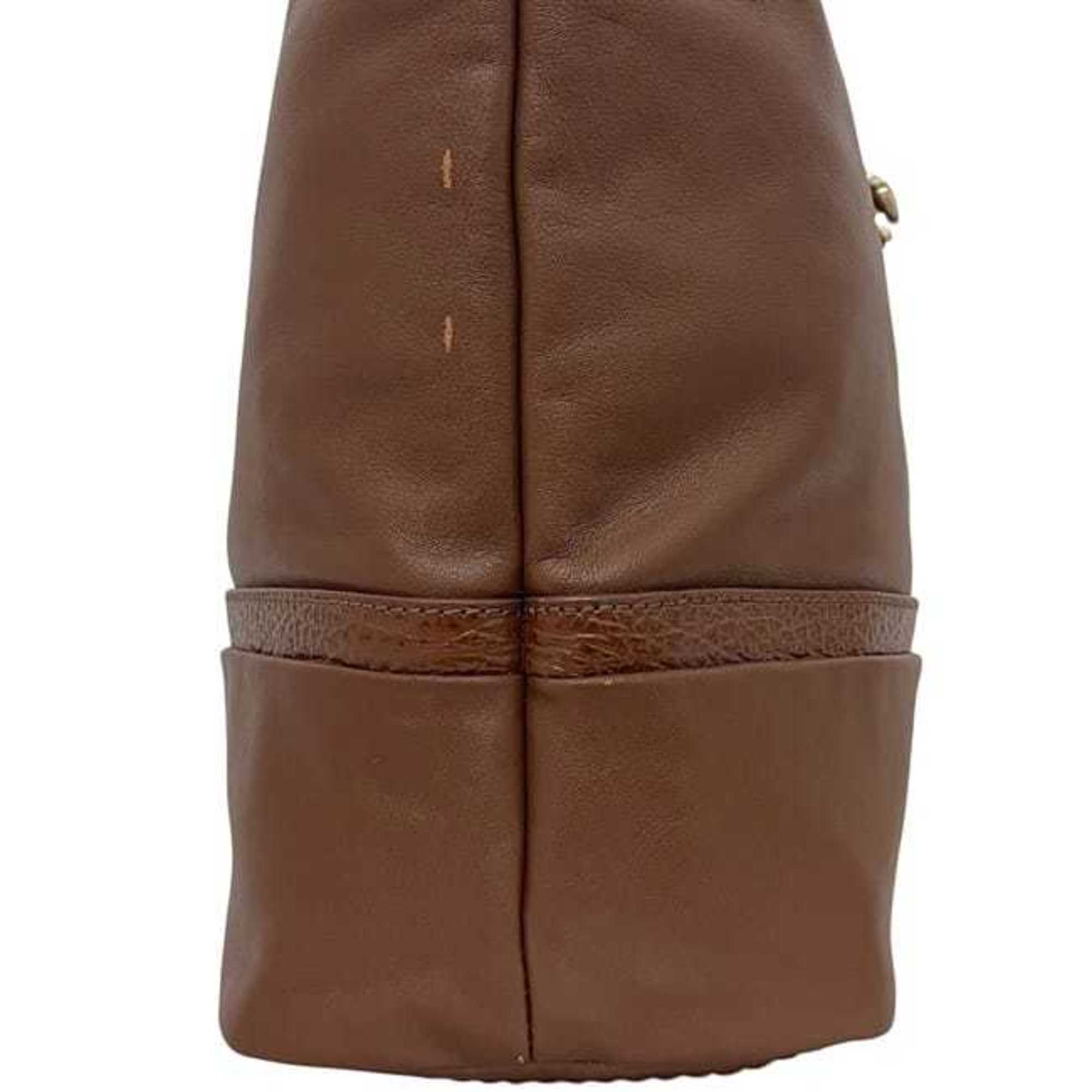 Bally Brown Leather Tote Bag (Pre-Owned)