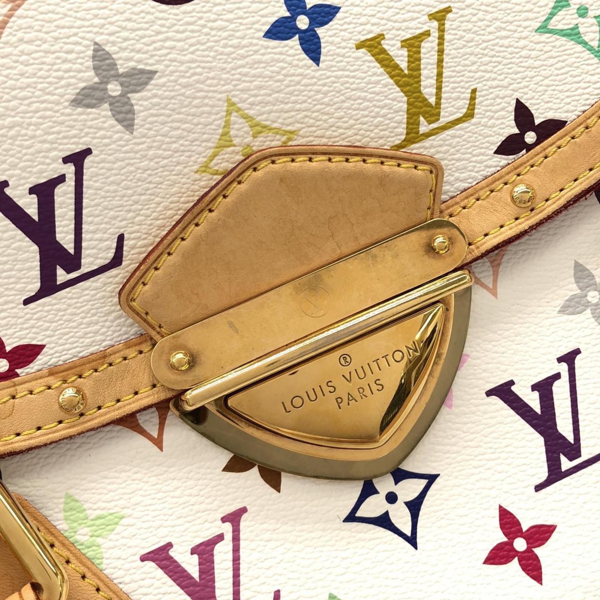 Louis Vuitton White Coated Canvas Handbag (Pre-Owned)