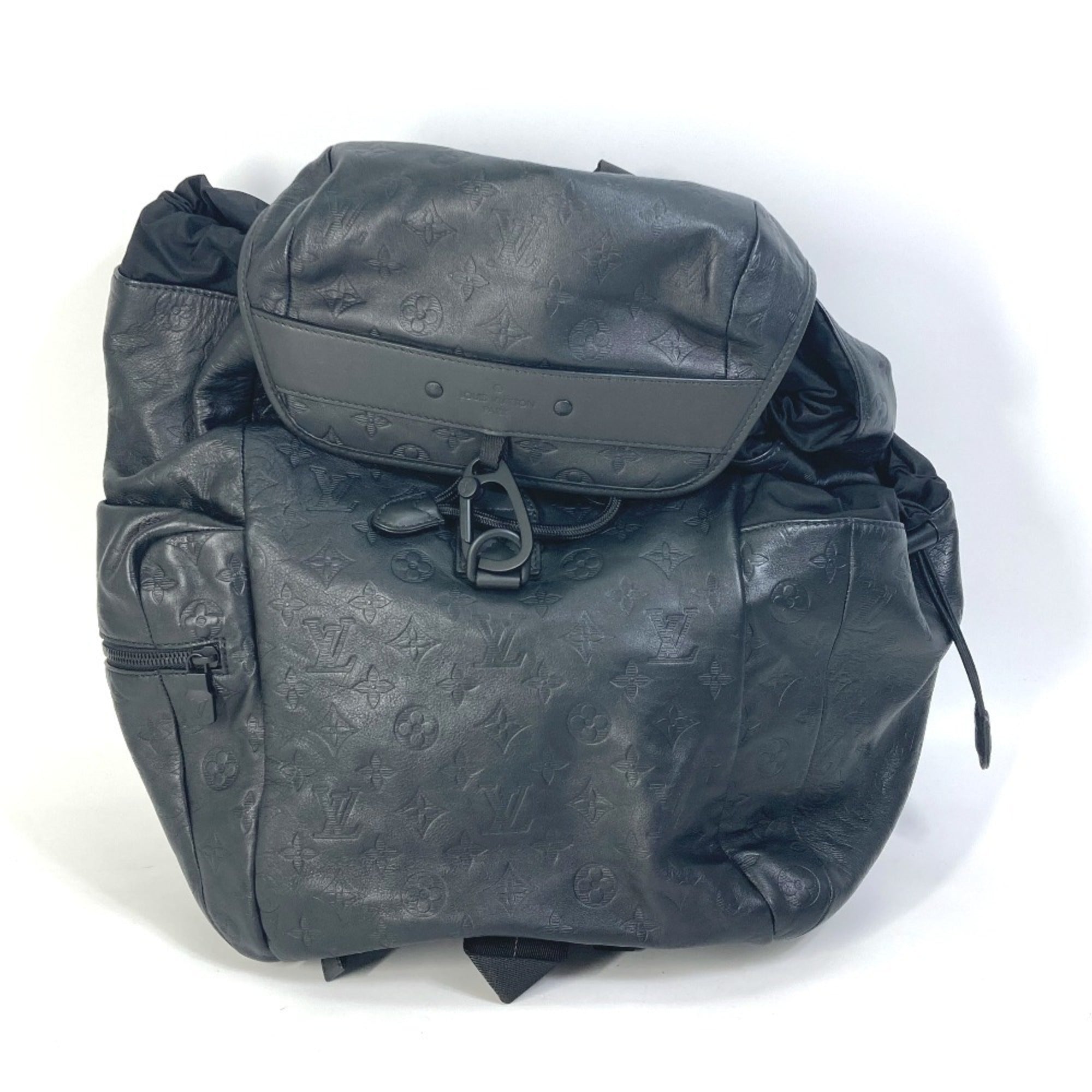 Louis Vuitton Black Leather Backpack (Pre-Owned)