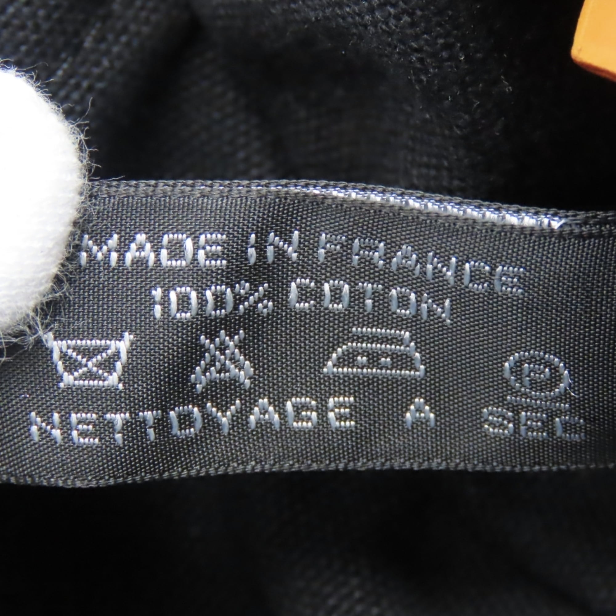 Hermes Black Gray Cotton Canvas Tote Bag (Pre-Owned)