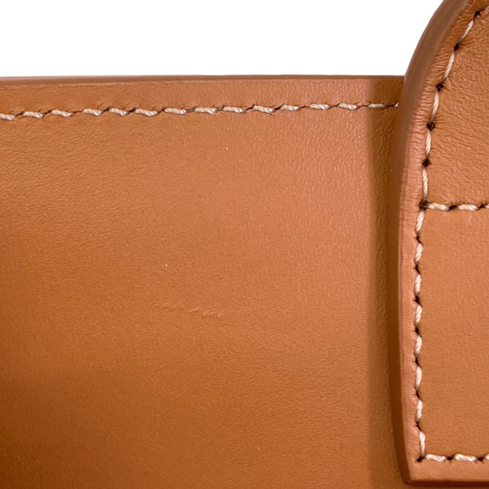 Celine Brown White Canvas Handbag (Pre-Owned)