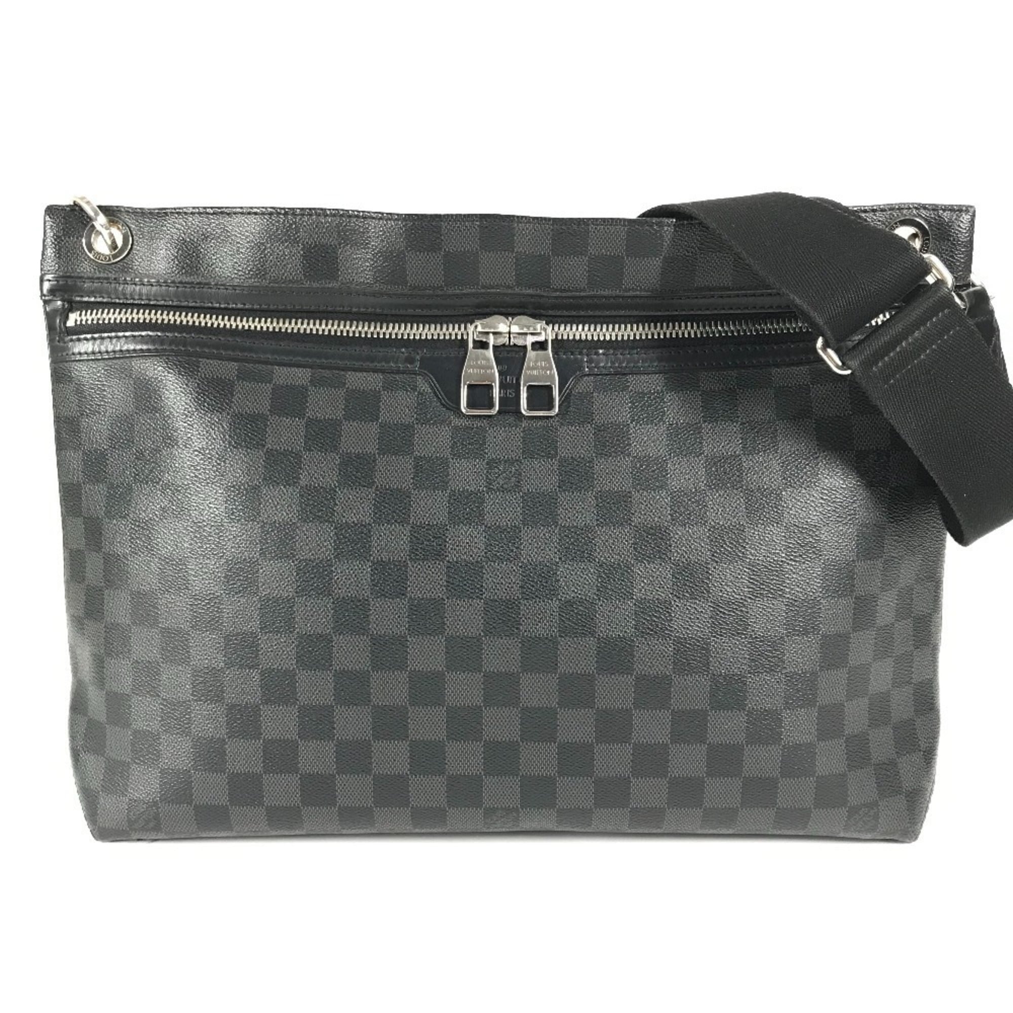 Louis Vuitton Black Damier Graphite Shoulder Bag (Pre-Owned)
