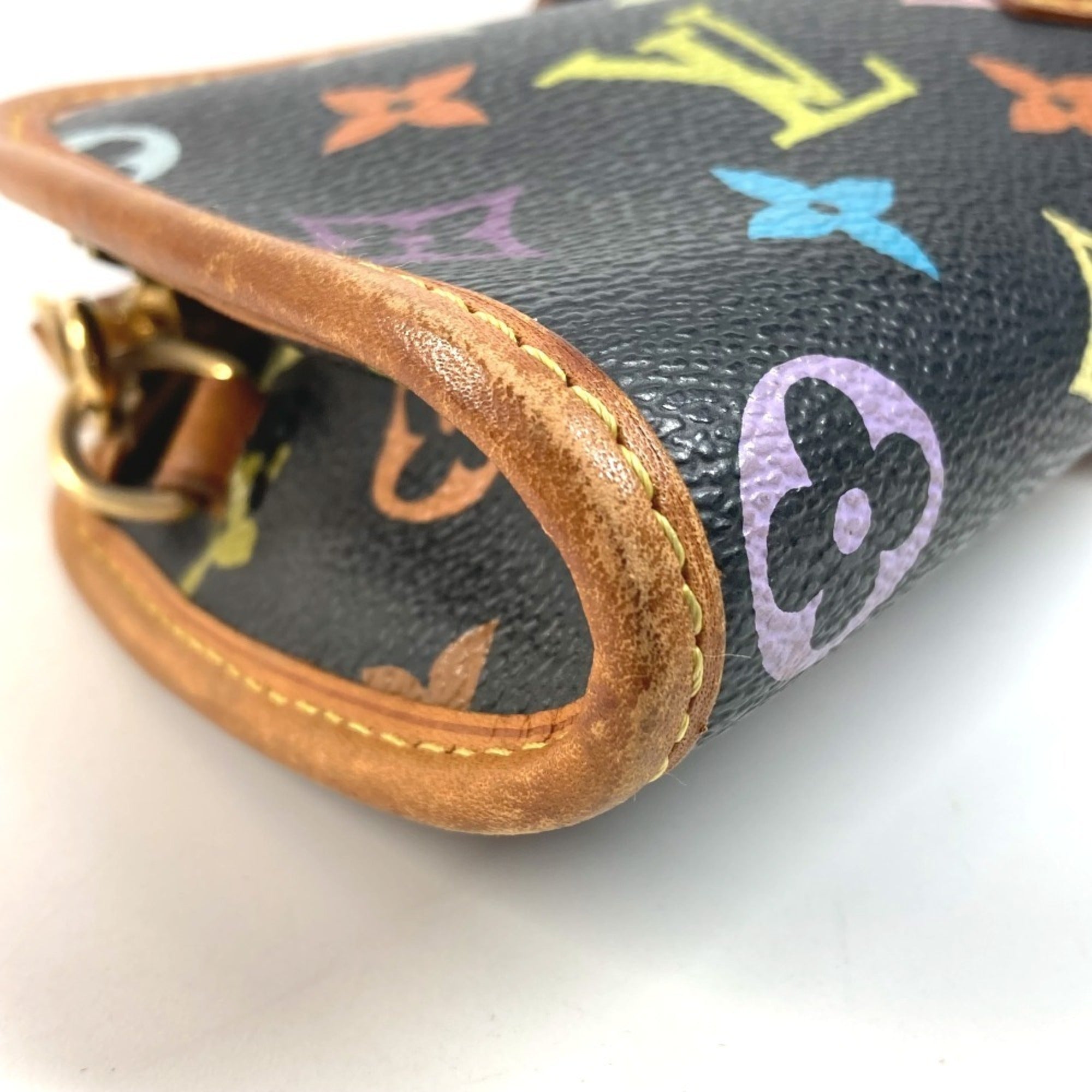 Louis Vuitton Black Monogram Multicolore Canvas Clutch Bag Handbag Pouch Shoulder Bag (Pre-Owned)