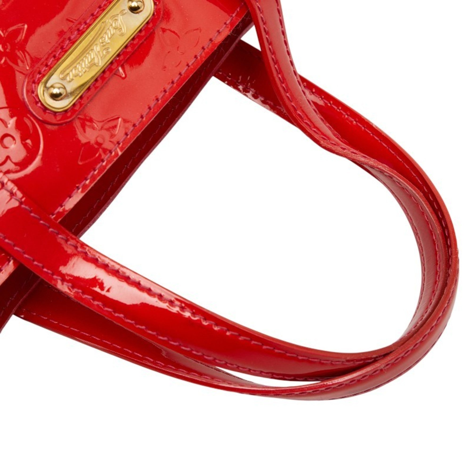 Louis Vuitton Pomme D'amour Red Color Patent Leather Handbag (Pre-Owned)