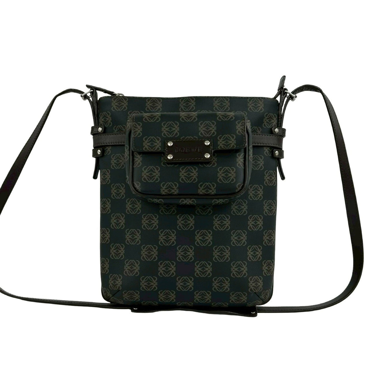 Loewe Brown Leather Pvc Pochette Shoulder Bag (Pre-Owned)