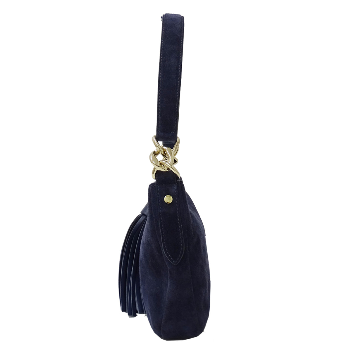 Jimmy Choo Navy Leather Handbag Shoulder Bag (Pre-Owned)
