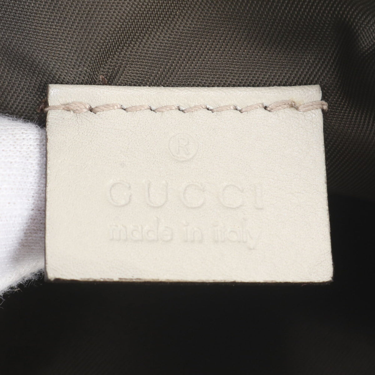 Gucci Ivory Leather Crossbody Bag Shoulder Bag (Pre-Owned)