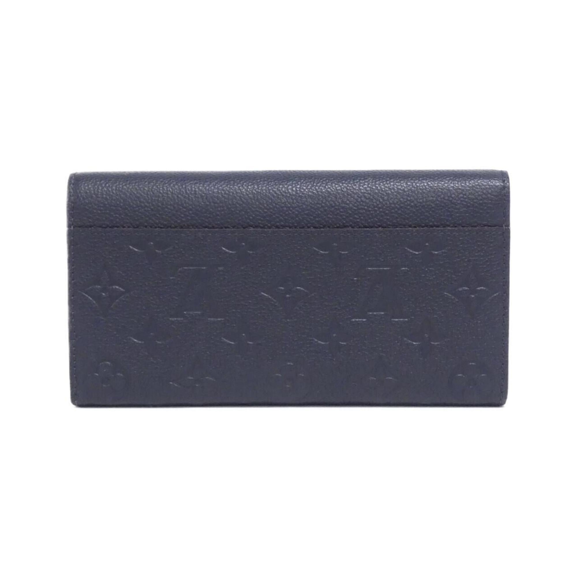 Louis Vuitton Marine Rouge Leather Long Wallet (Bi-Fold) (Pre-Owned)