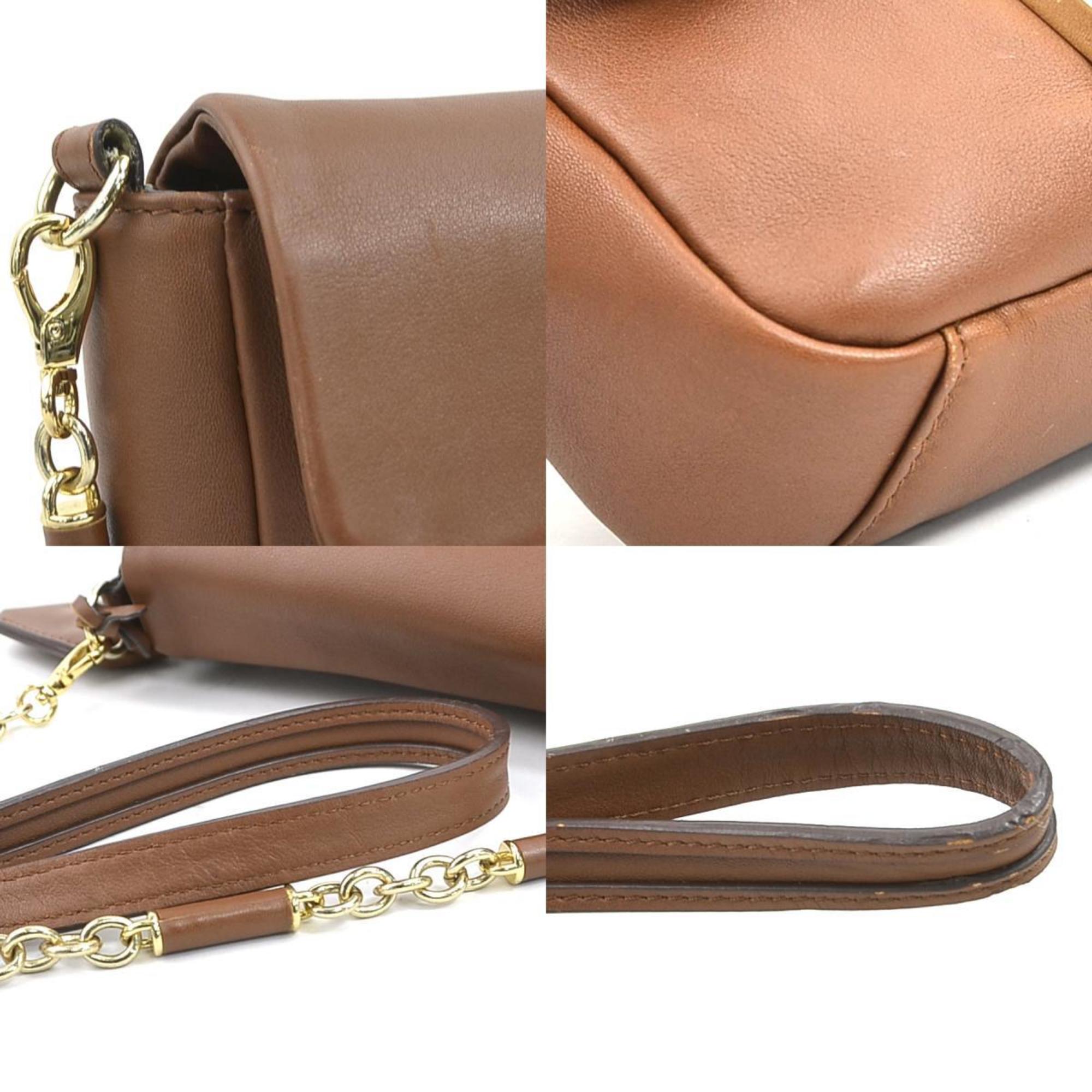 Anya Hindmarch Brown Leather Shoulder Bag (Pre-Owned)