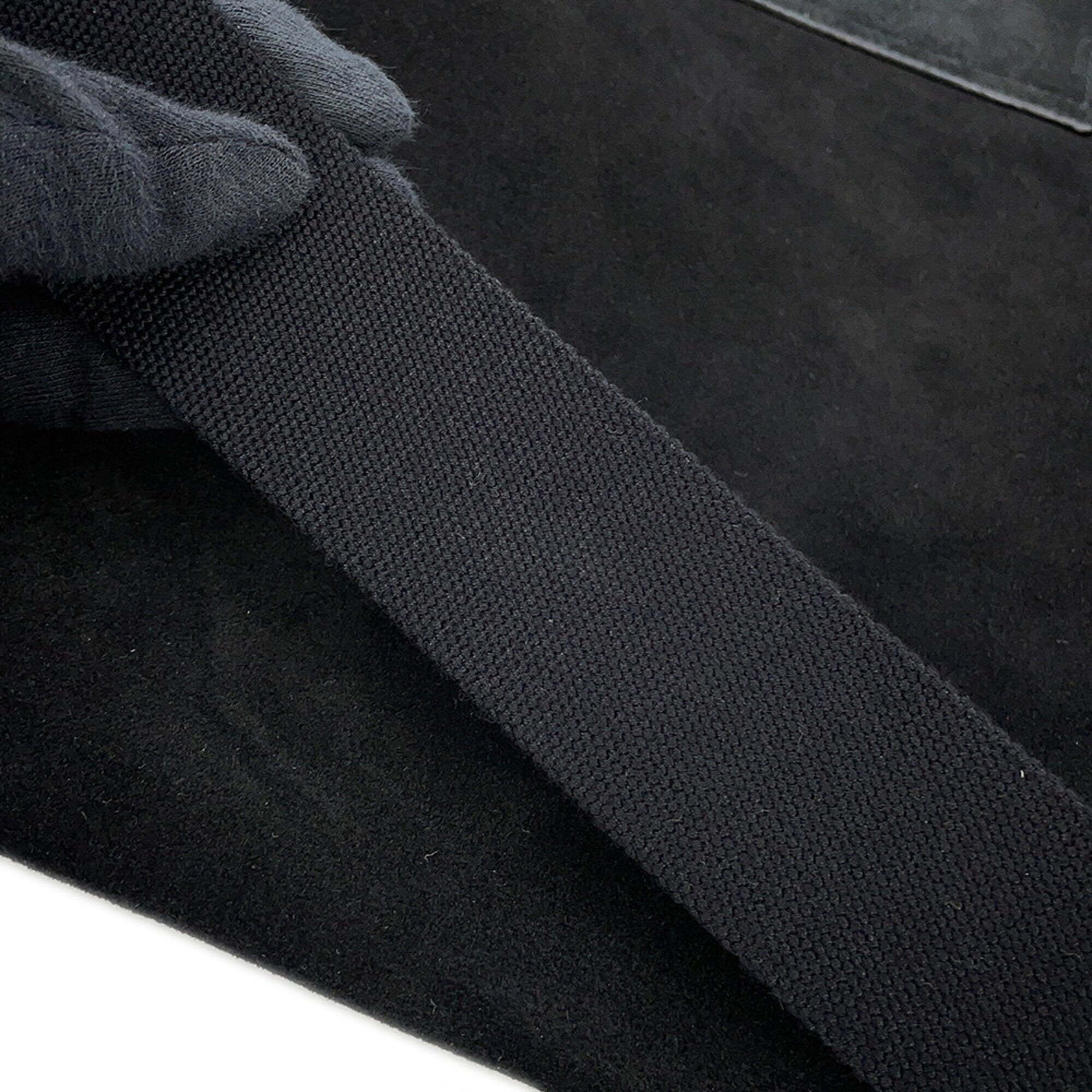Yves Saint Laurent Black Suede Messenger Bag Shoulder Bag (Pre-Owned)