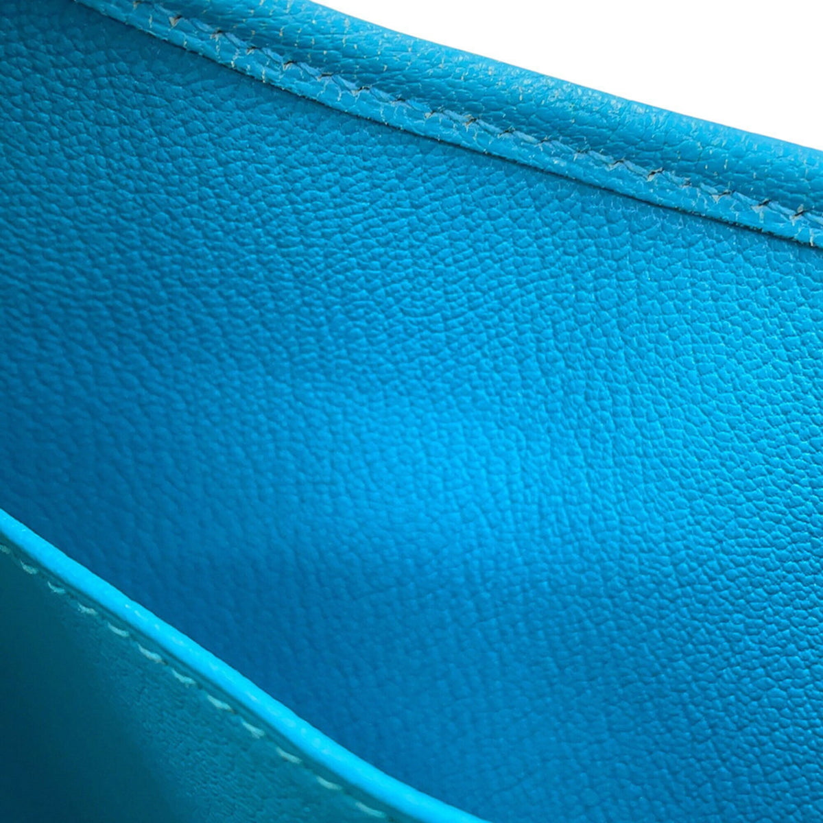 Hermes Turquoise Blue Chevre Leather Handbag Shoulder Bag (Pre-Owned)