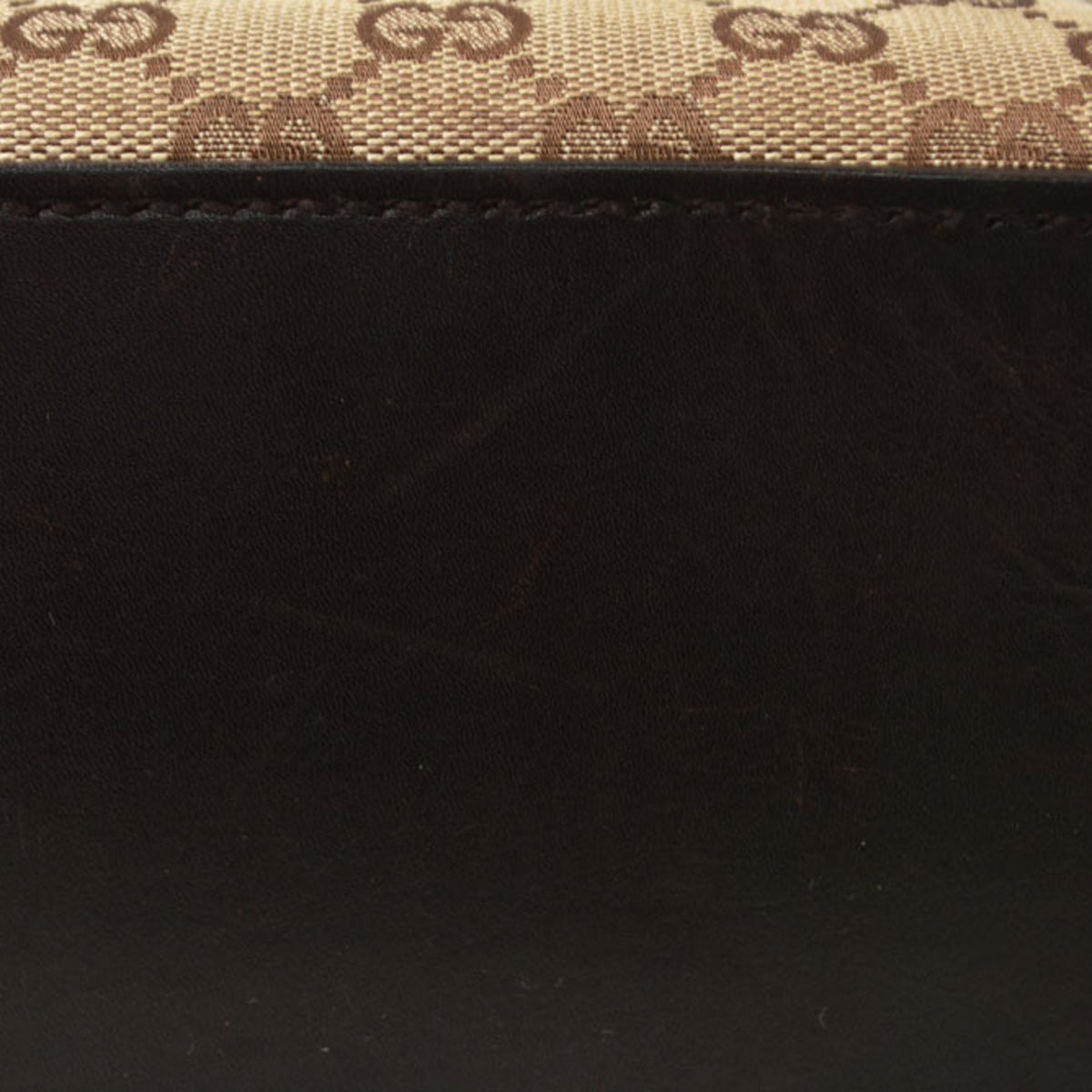 Gucci Beige Brown Gg Canvas Handbag (Pre-Owned)