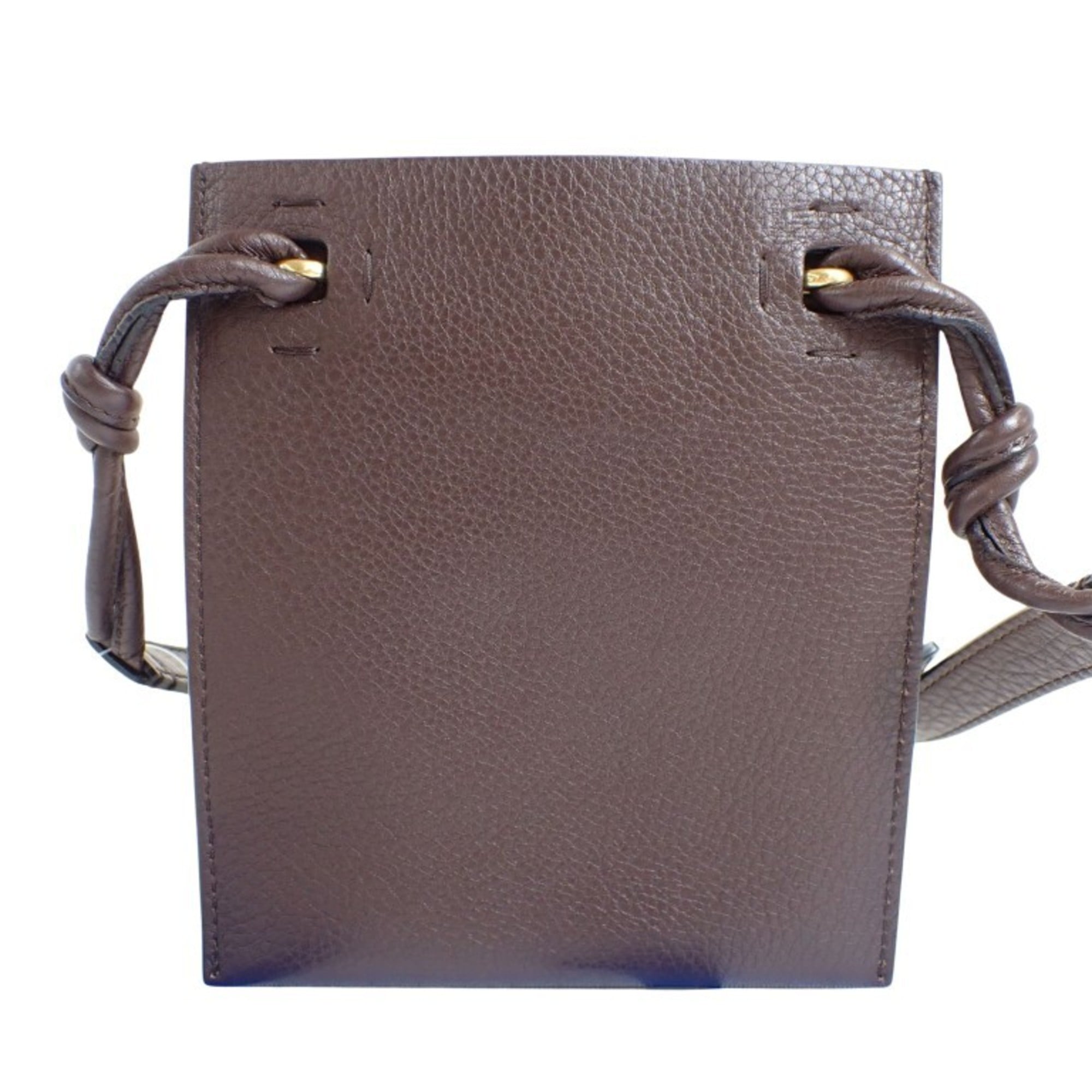 Valentino Garavani Brown Leather Handbag Shoulder Bag Tote Bag (Pre-Owned)
