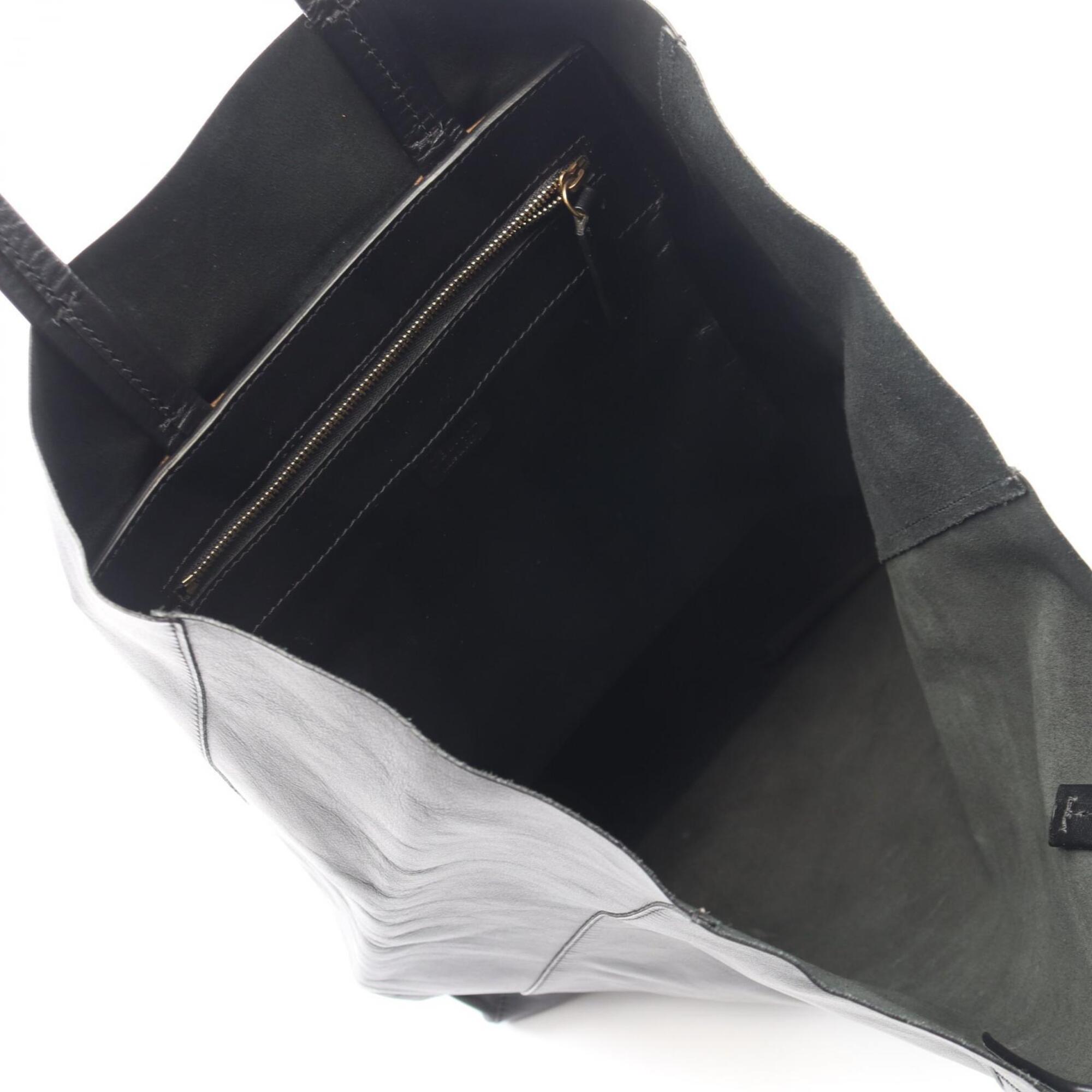 Celine Black Leather Handbag Tote Bag (Pre-Owned)