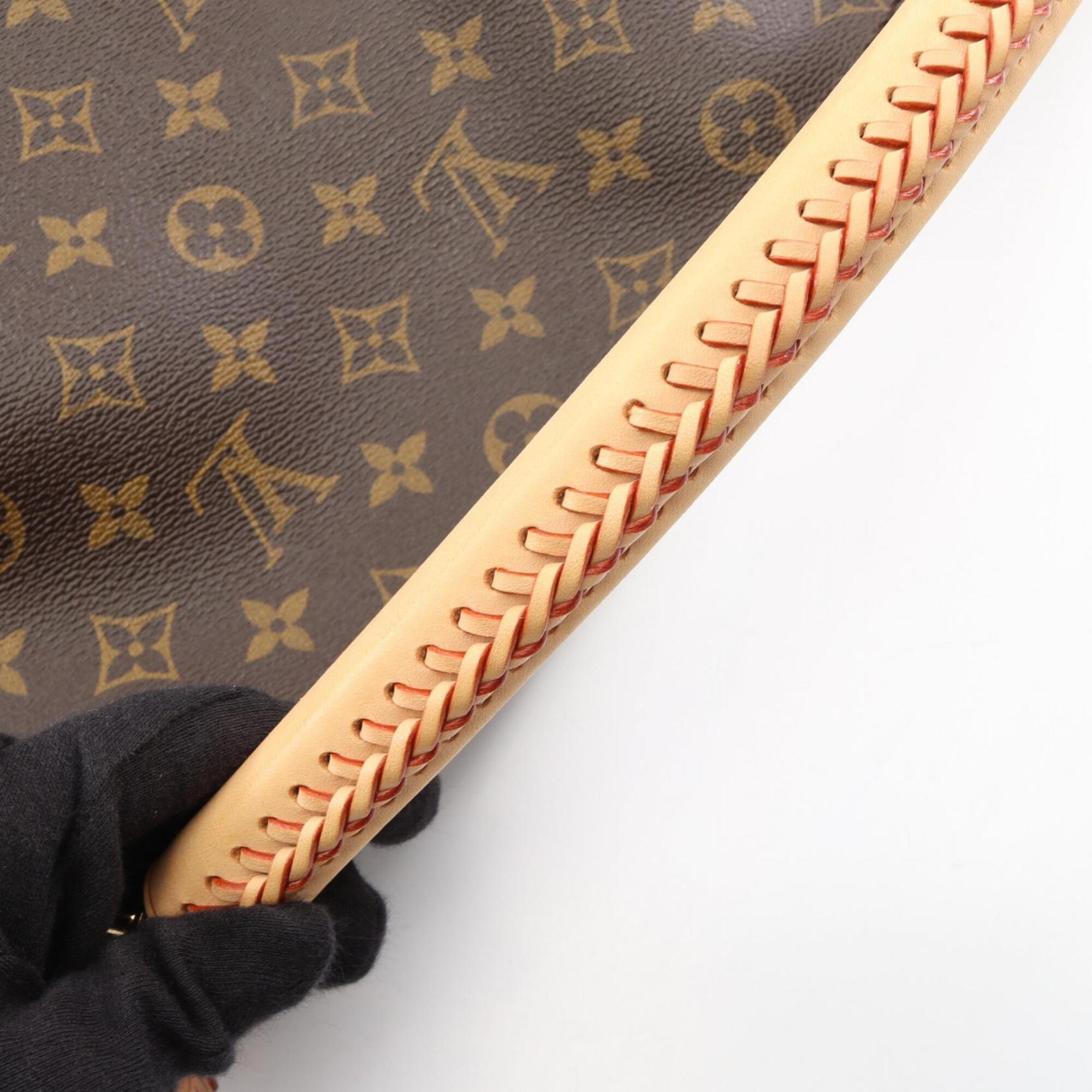 Louis Vuitton Brown Monogram Coated Canvas Leather Handbag Shoulder Bag (Pre-Owned)