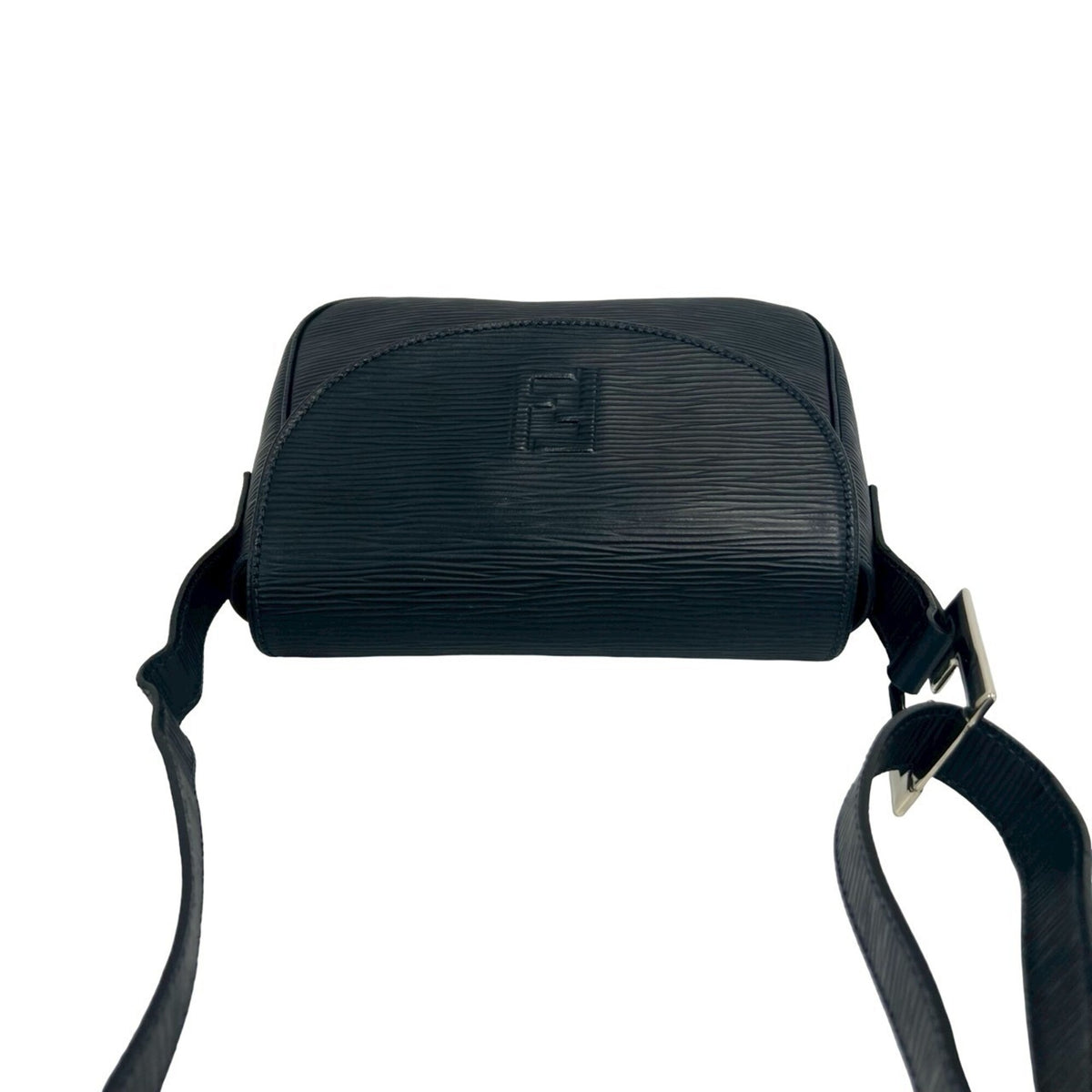 Fendi Navy Leather Pochette Shoulder Bag (Pre-Owned)
