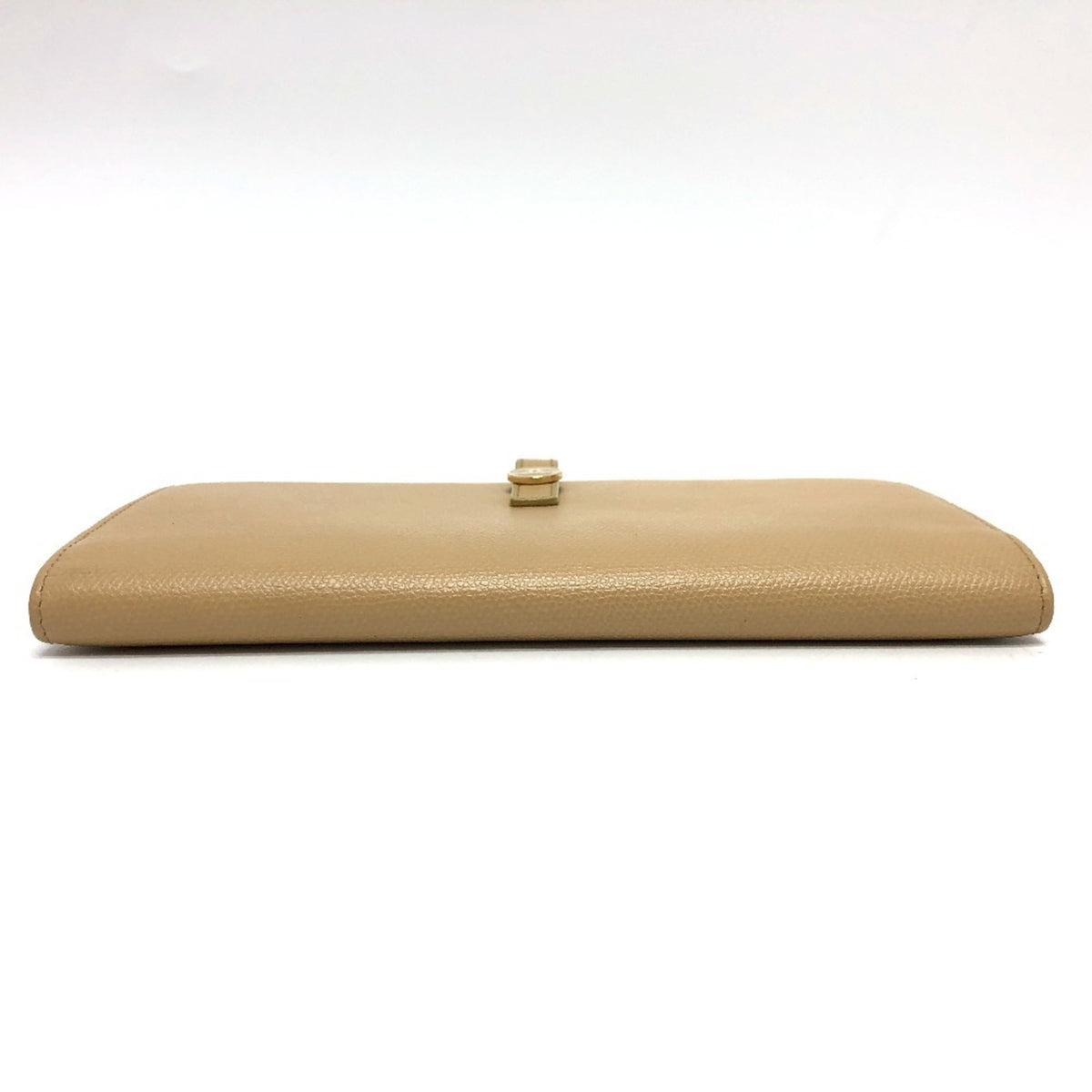 Chanel Beige Leather Long Wallet (Bi-Fold) (Pre-Owned)