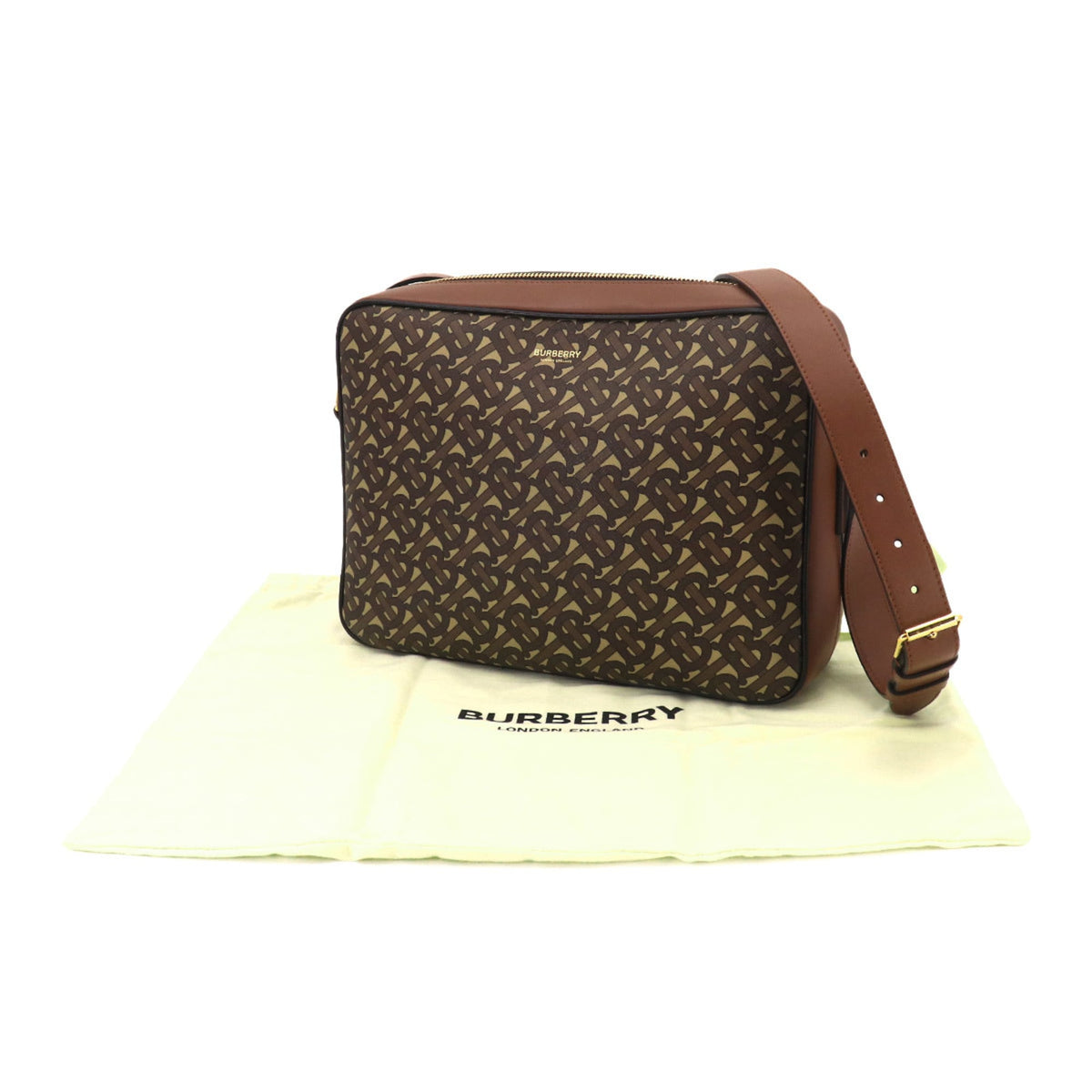 Burberry Brown Pvc Leather Handbag Shoulder Bag (Pre-Owned)