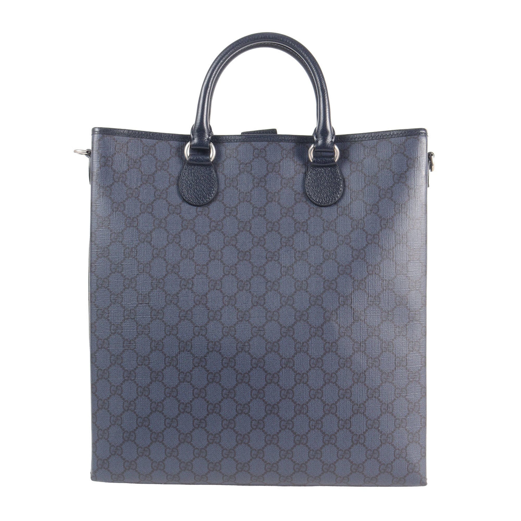 Gucci Blue Pvc Leather Tote Bag (Pre-Owned)