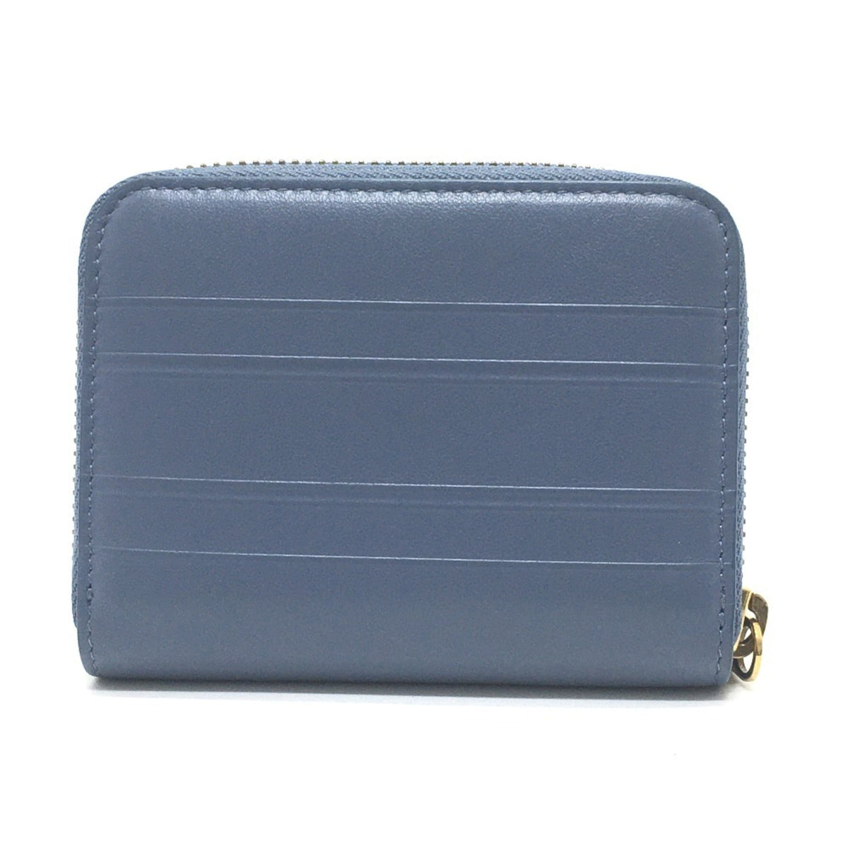 Christian Dior Blue Leather Coin Purse/Coin Case (Pre-Owned)
