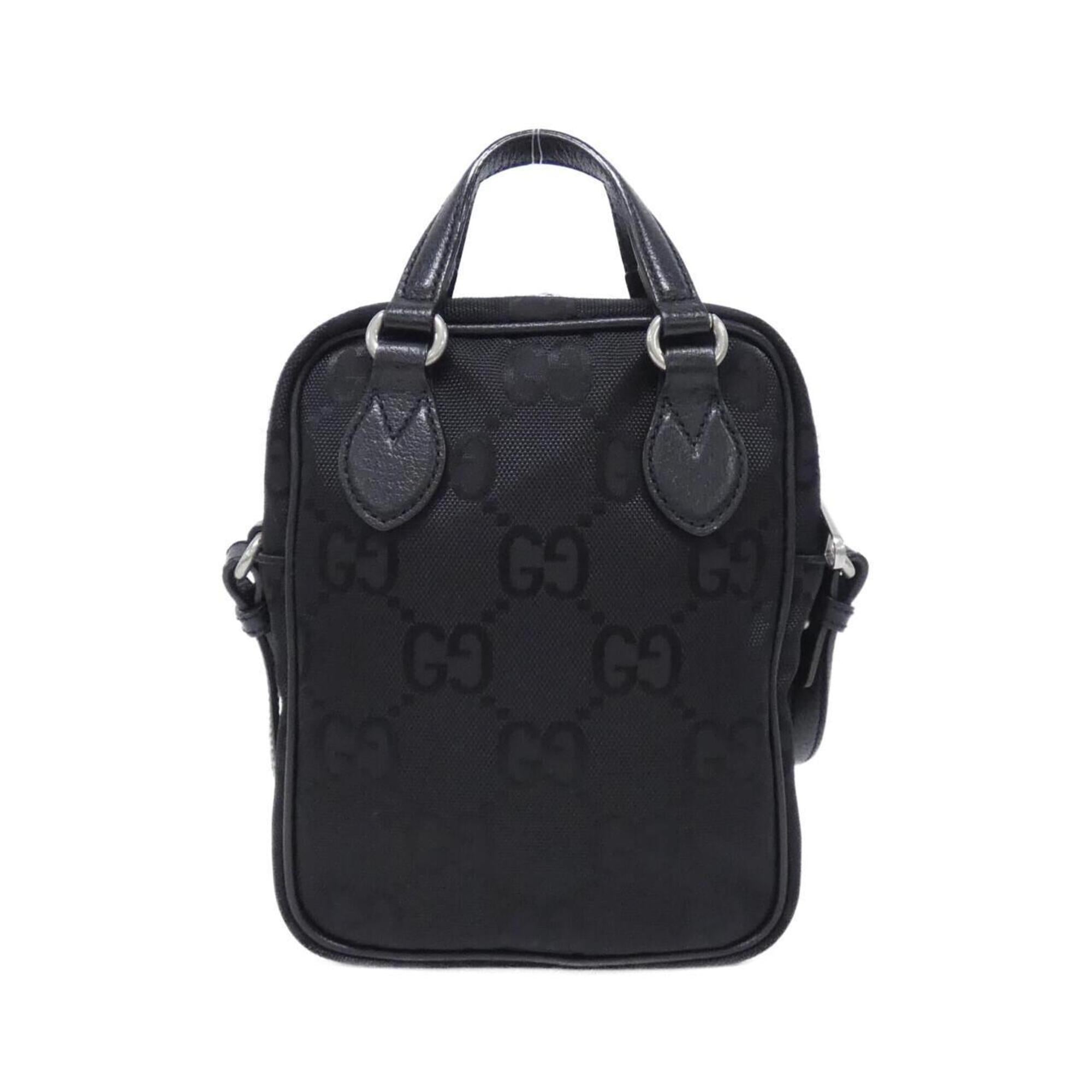 Gucci Black Nylon Leather Shoulder Bag (Pre-Owned)