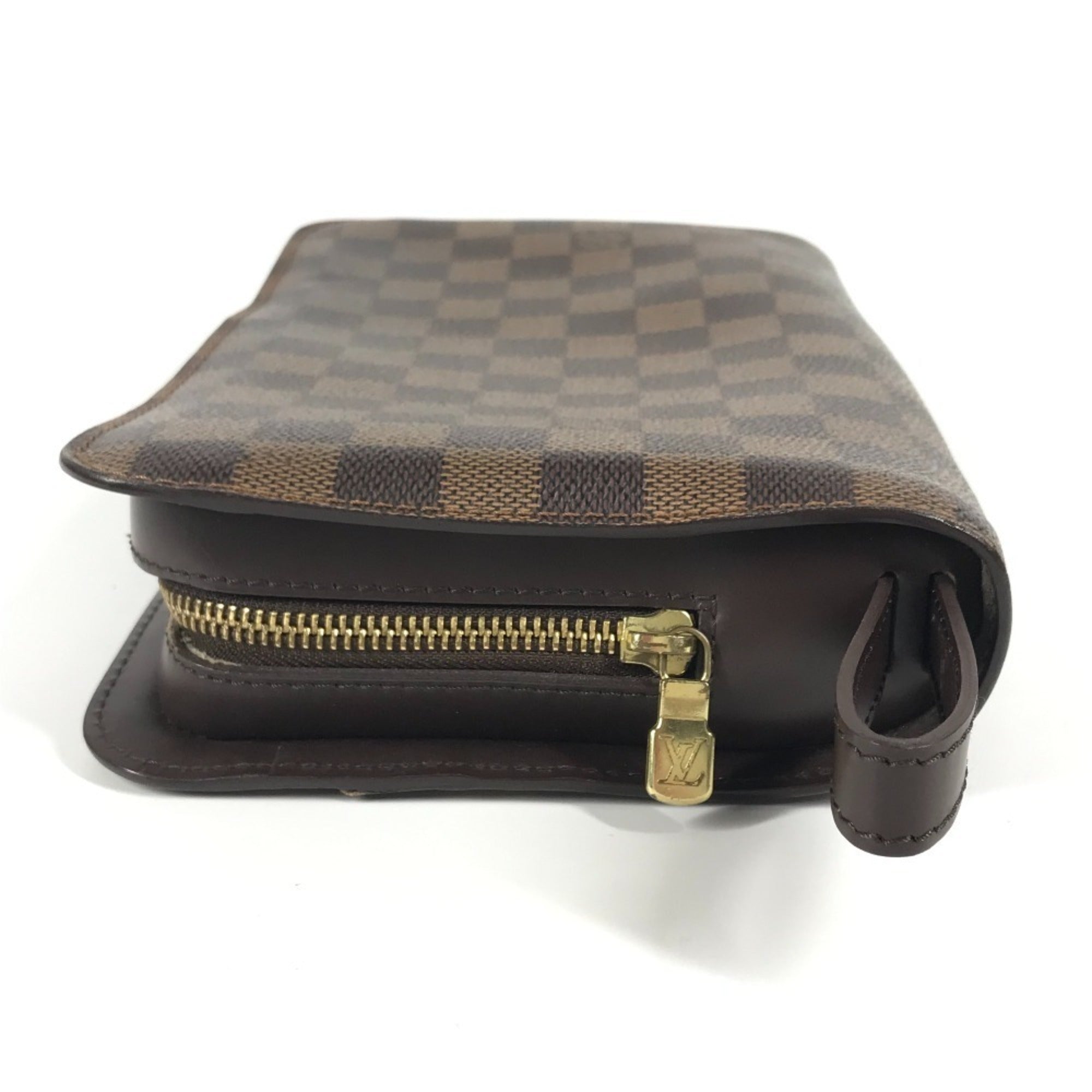 Louis Vuitton Brown Ebene Damier Canvas Clutch Bag Pouch (Pre-Owned)