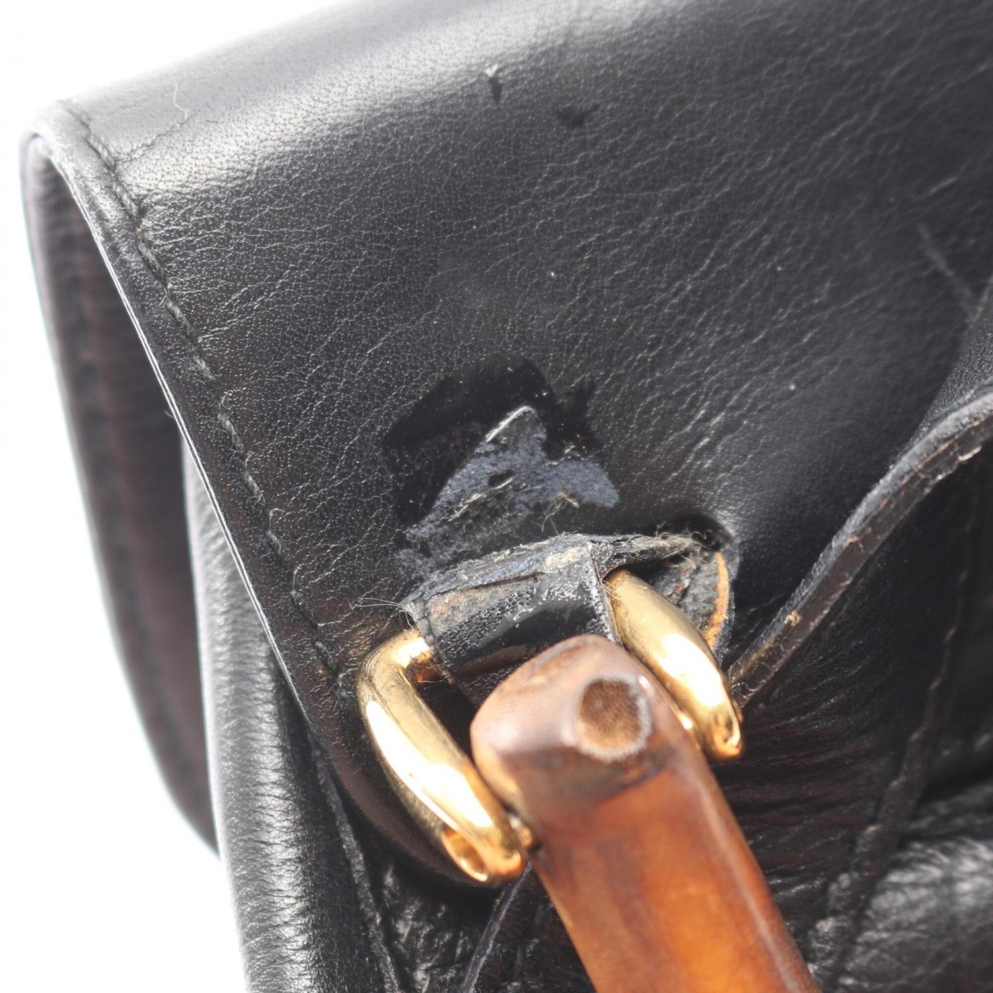 Gucci Black Leather Backpack (Pre-Owned)