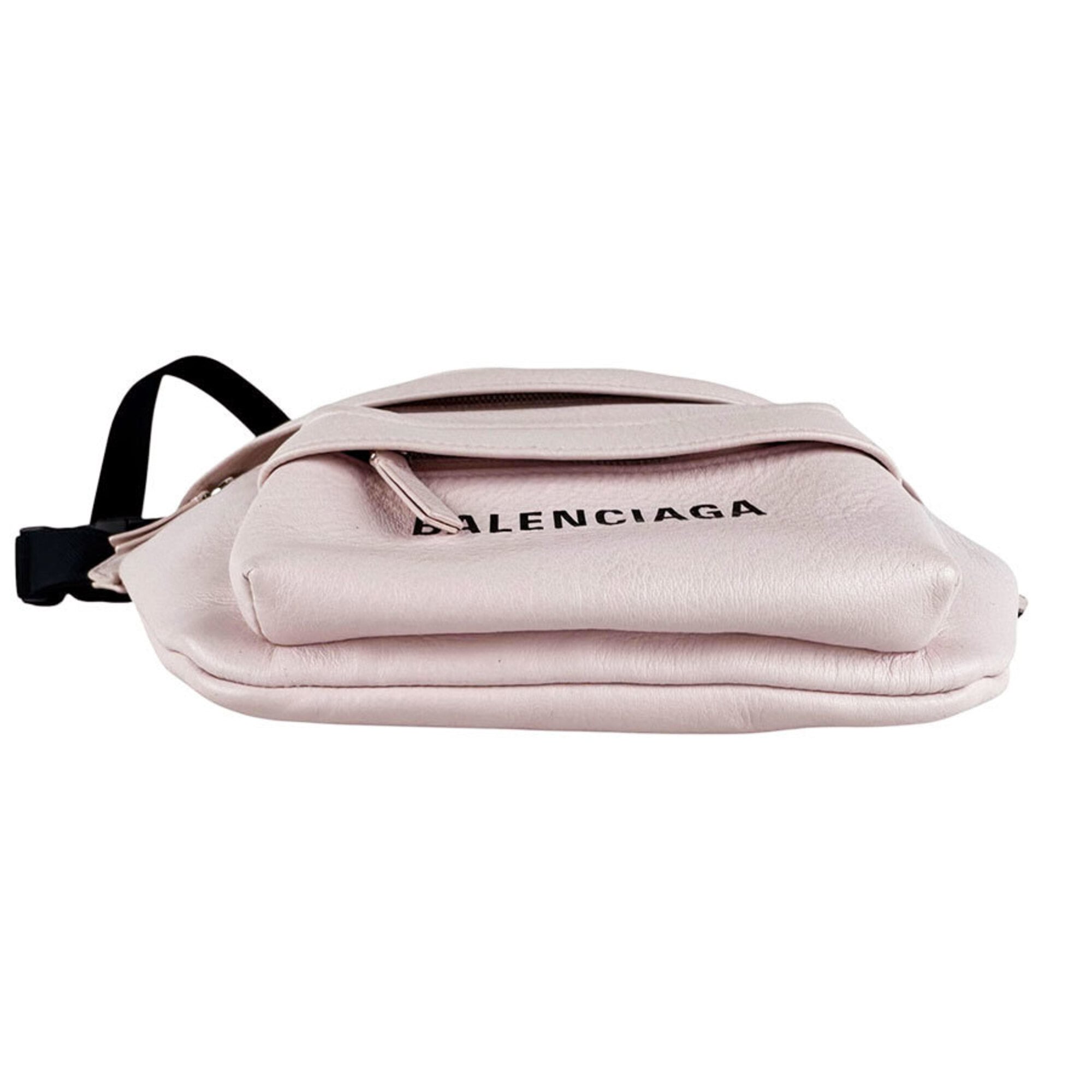 Balenciaga Black Light Pink Leather Sling Bag (Pre-Owned)