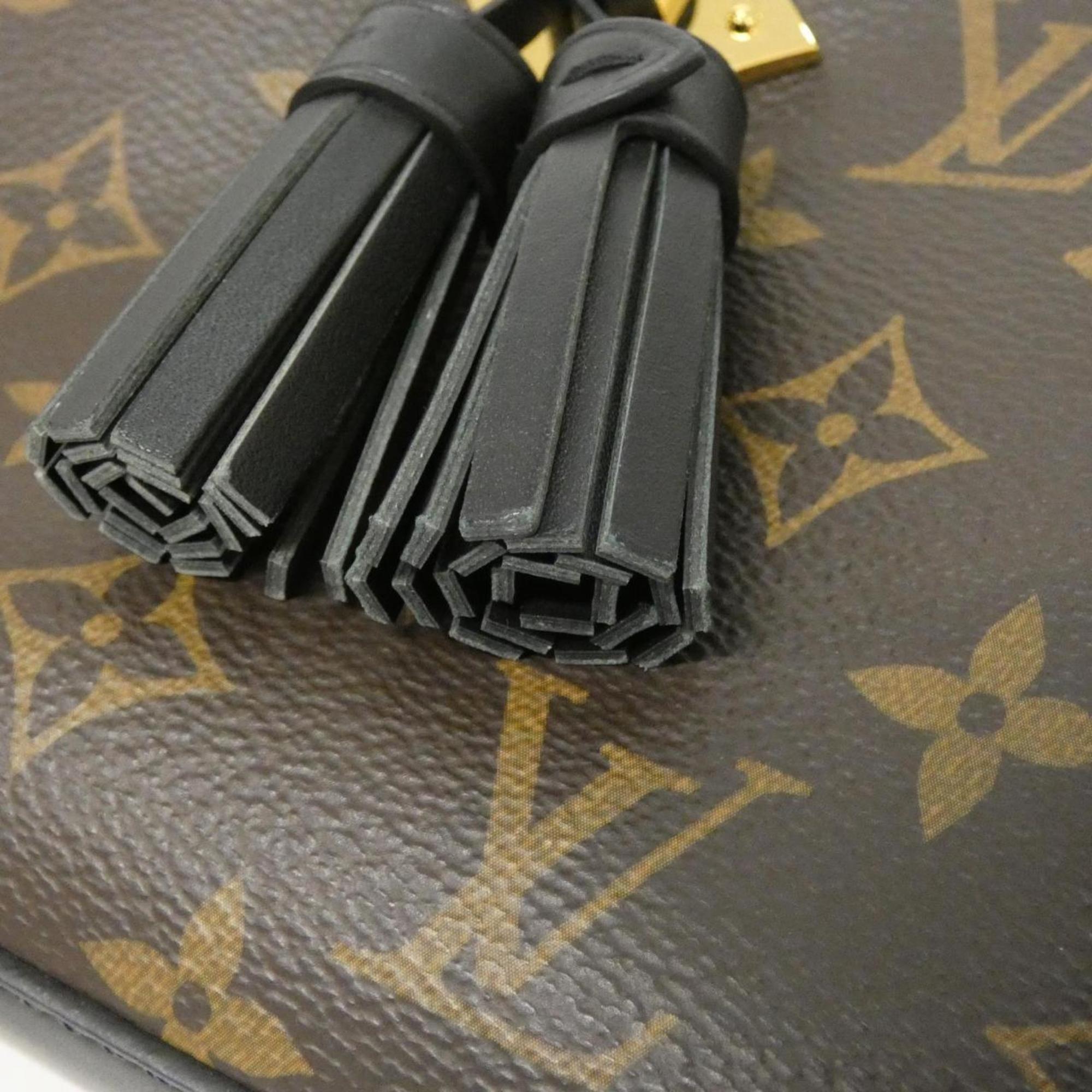 Louis Vuitton Black Marron Coated Canvas Leather Shoulder Bag (Pre-Owned)