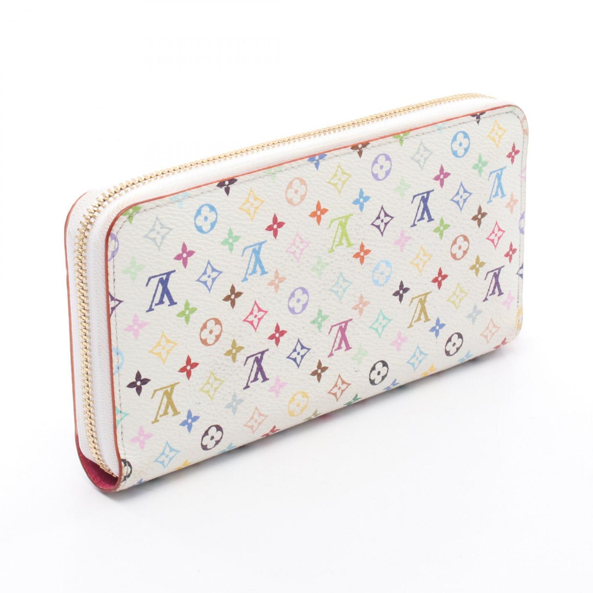 Louis Vuitton White Coated Canvas Monogram Multicolore Long Wallet (Bi-Fold) (Pre-Owned)