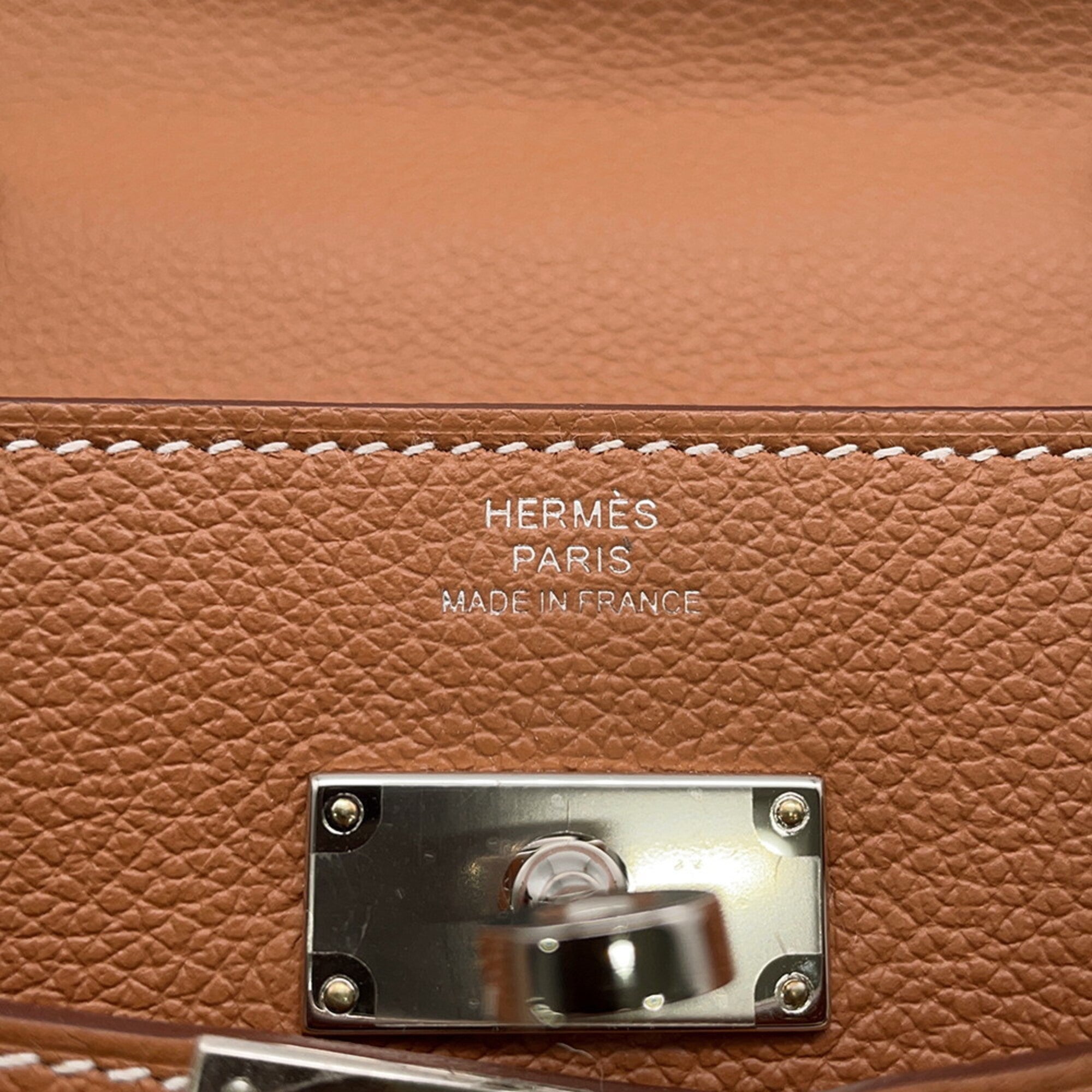 Hermes Gold Evercalf Leather Long Wallet (Bi-Fold) (Pre-Owned)